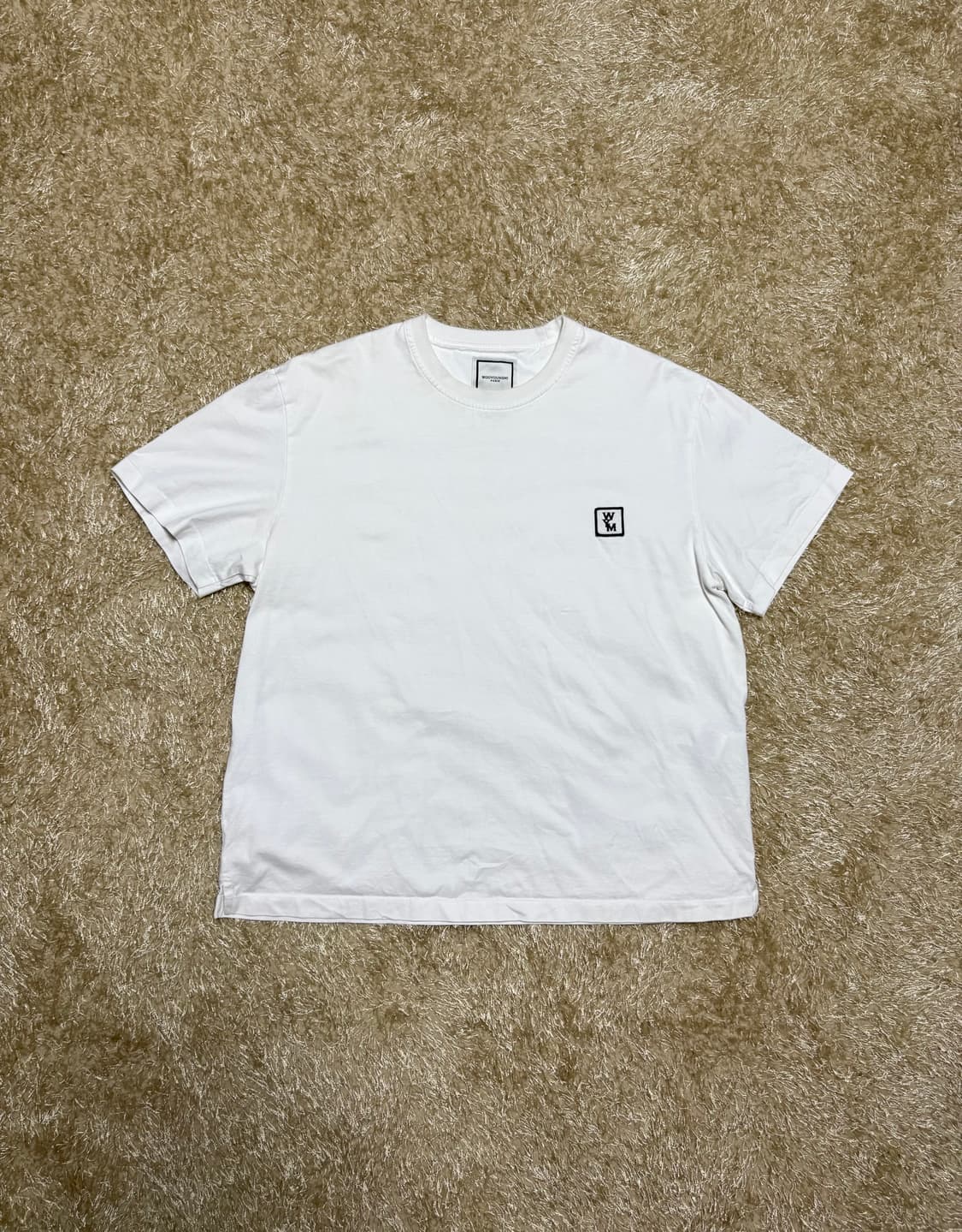 우영미 백로고 반팔티 화이트 상품이미지2