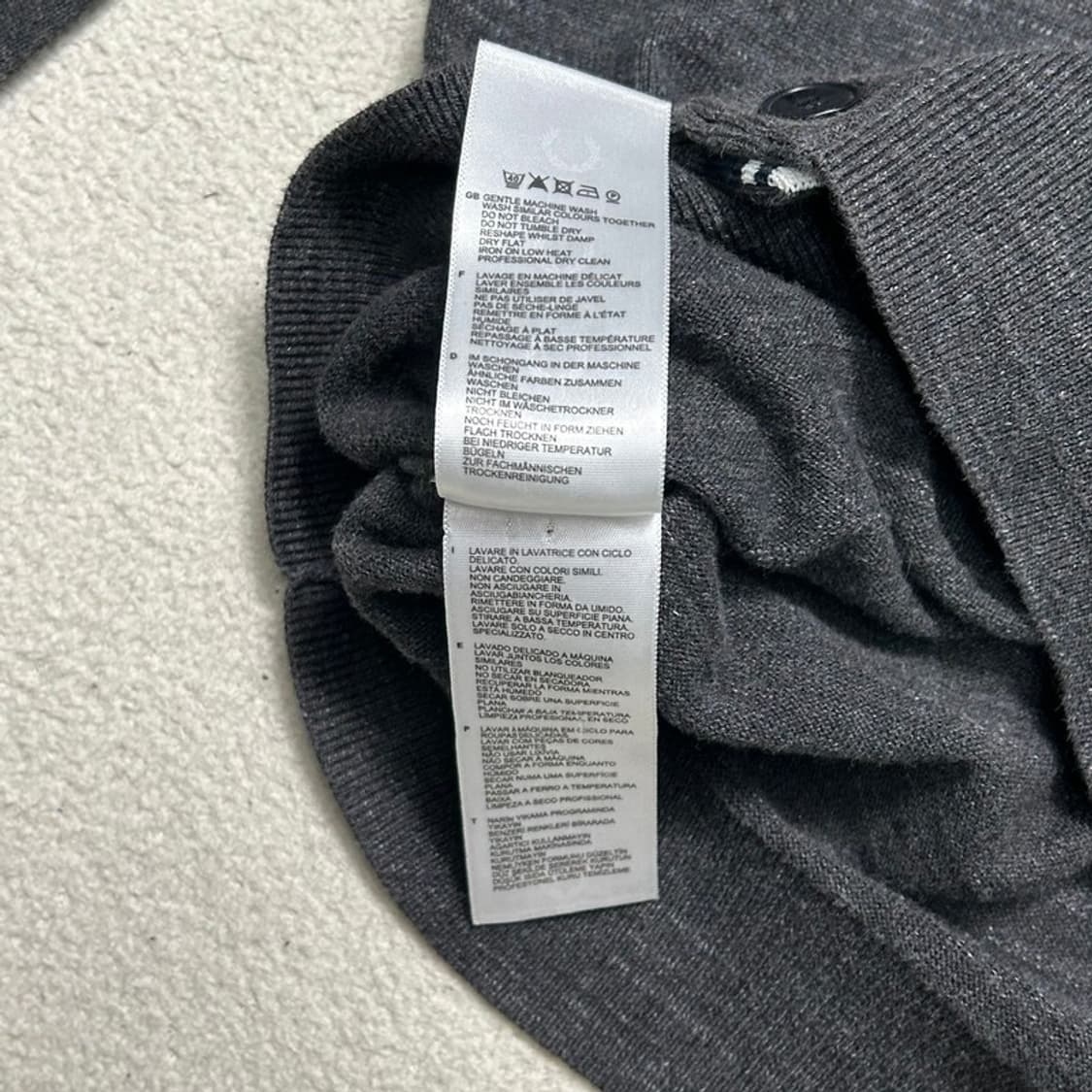프레드 페리 클래식 가디건 차콜 S 상품이미지7