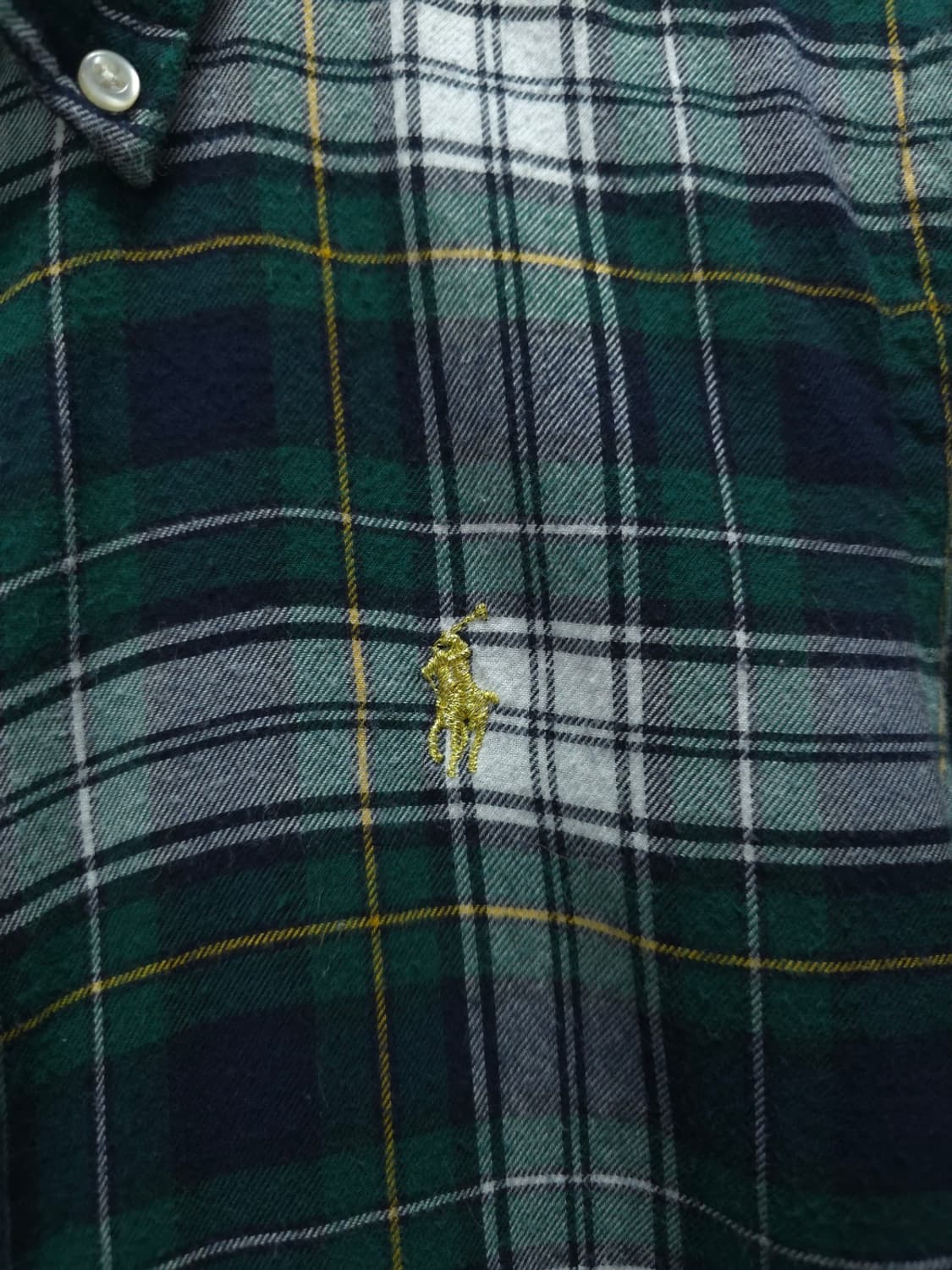 폴로랄프로렌 코튼 그린체크 셔츠 (XS) 상품이미지5