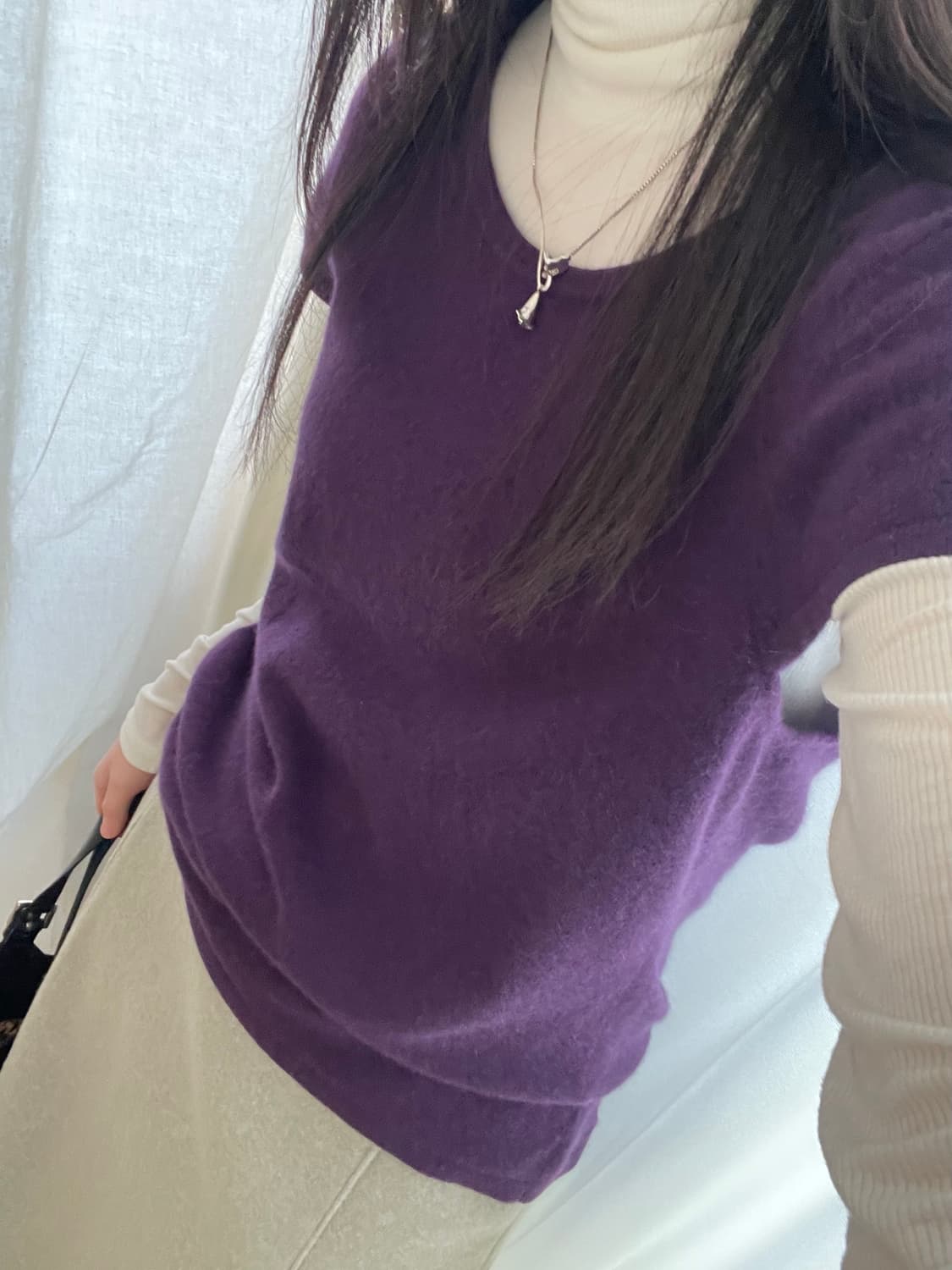 vintage cashmere 100 cap sleeve knit 상품이미지2