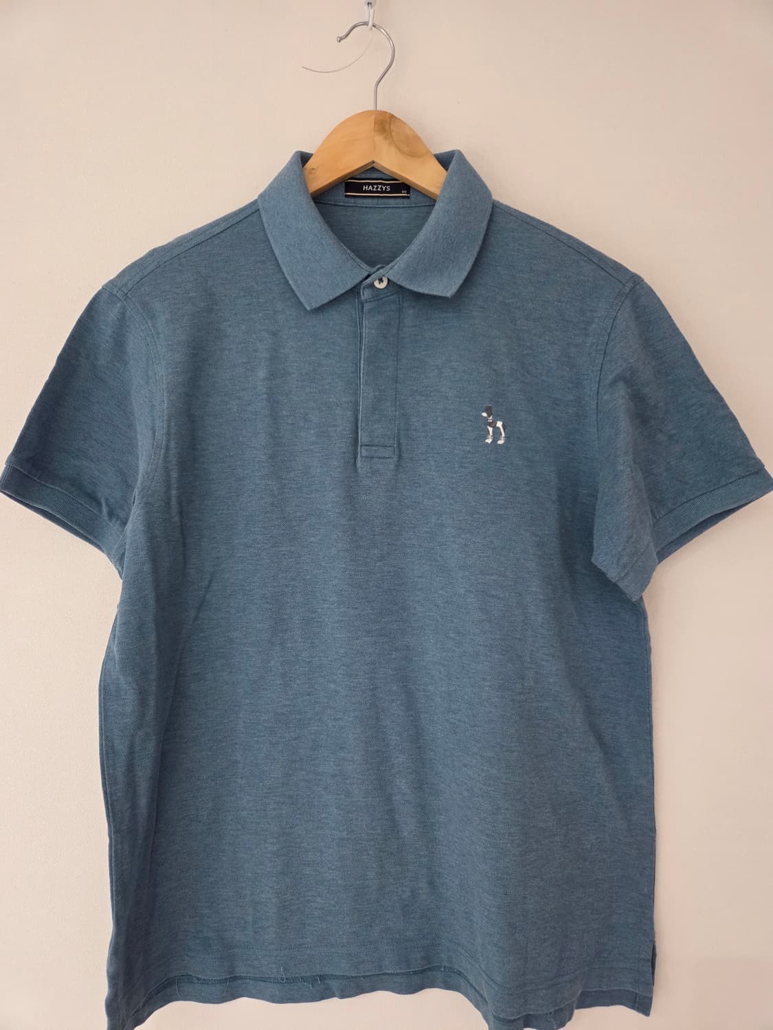 헤지스 히든버튼 블루 반팔카라티(100사이즈) 상품이미지2