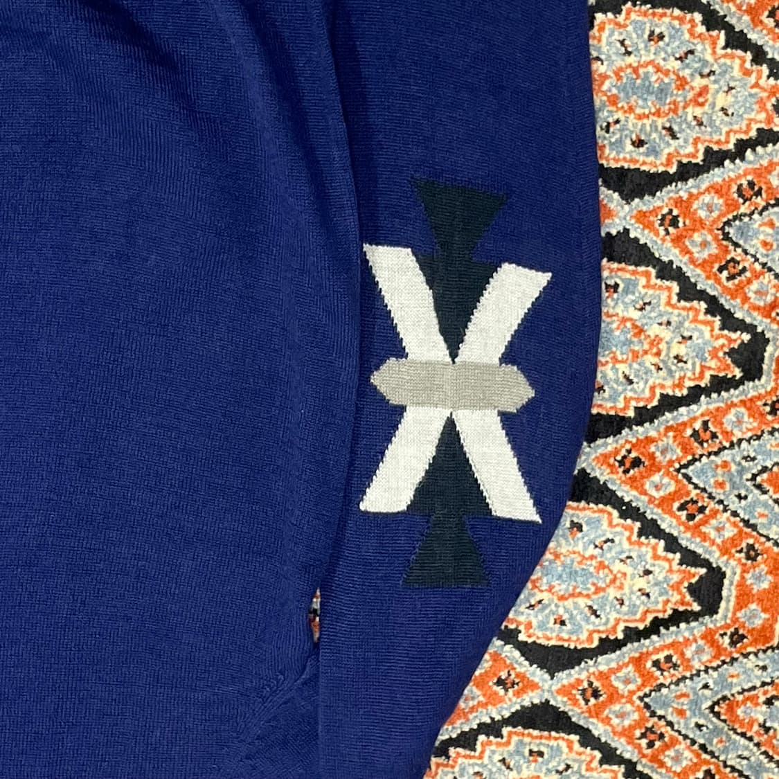 스카치앤소다 브이넥 다크블루 울 혼방 니트 남성M 상품이미지3