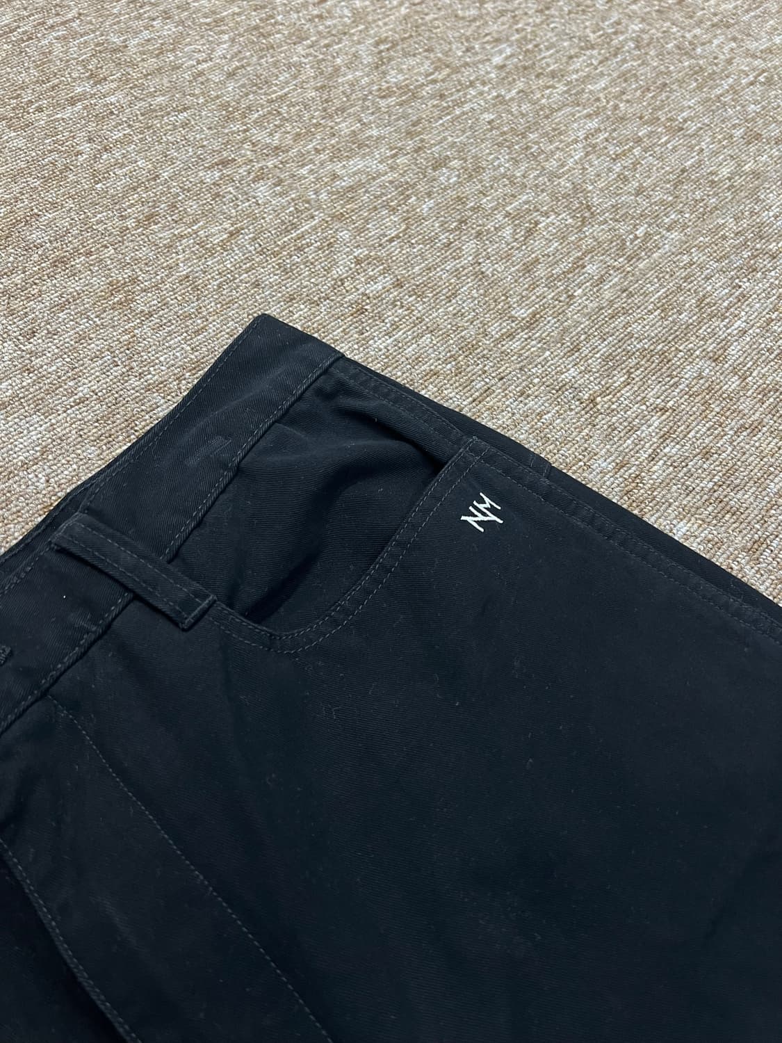 노매뉴얼 심볼 블랙 와이드 팬츠 L 상품이미지3