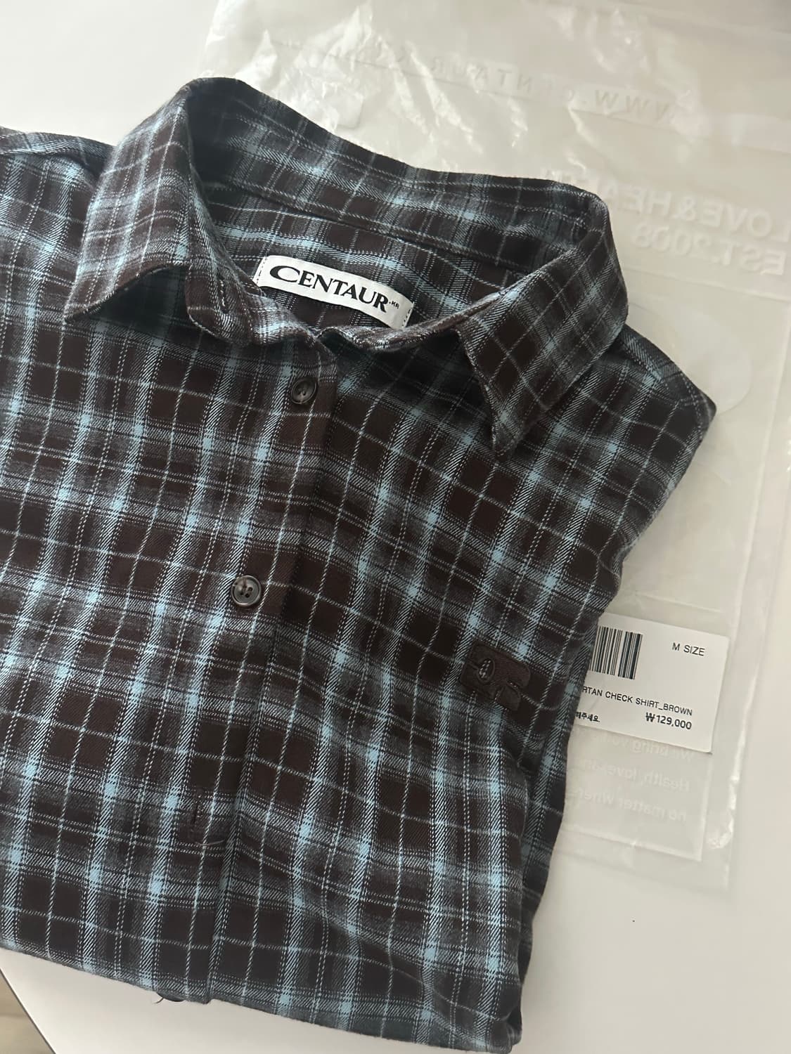 센토르 오버핏 타탄 체크셔츠 상품이미지7