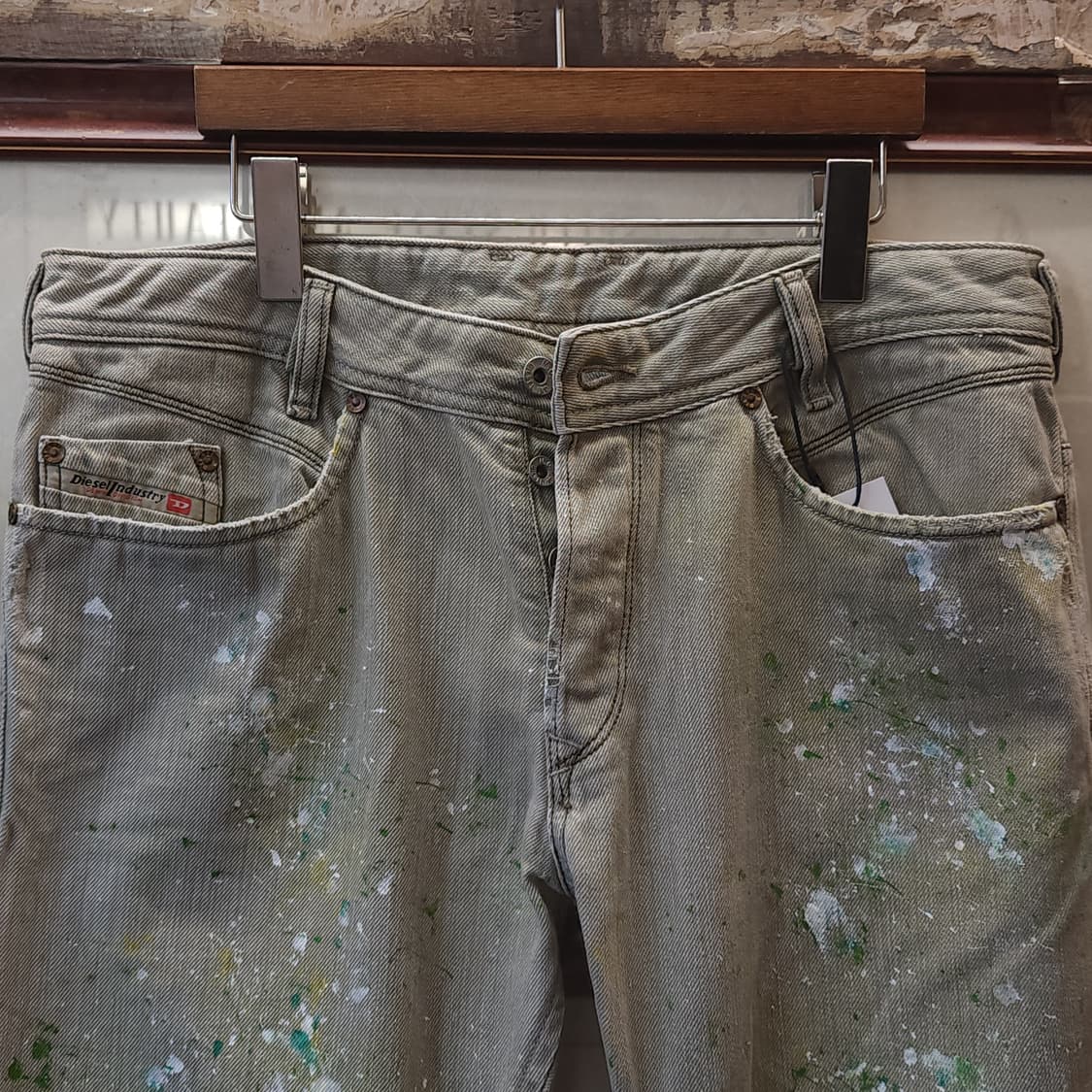 디젤 헤비코튼 코튼 팬츠 워크팬츠 페인팅 커스텀 33 상품이미지4