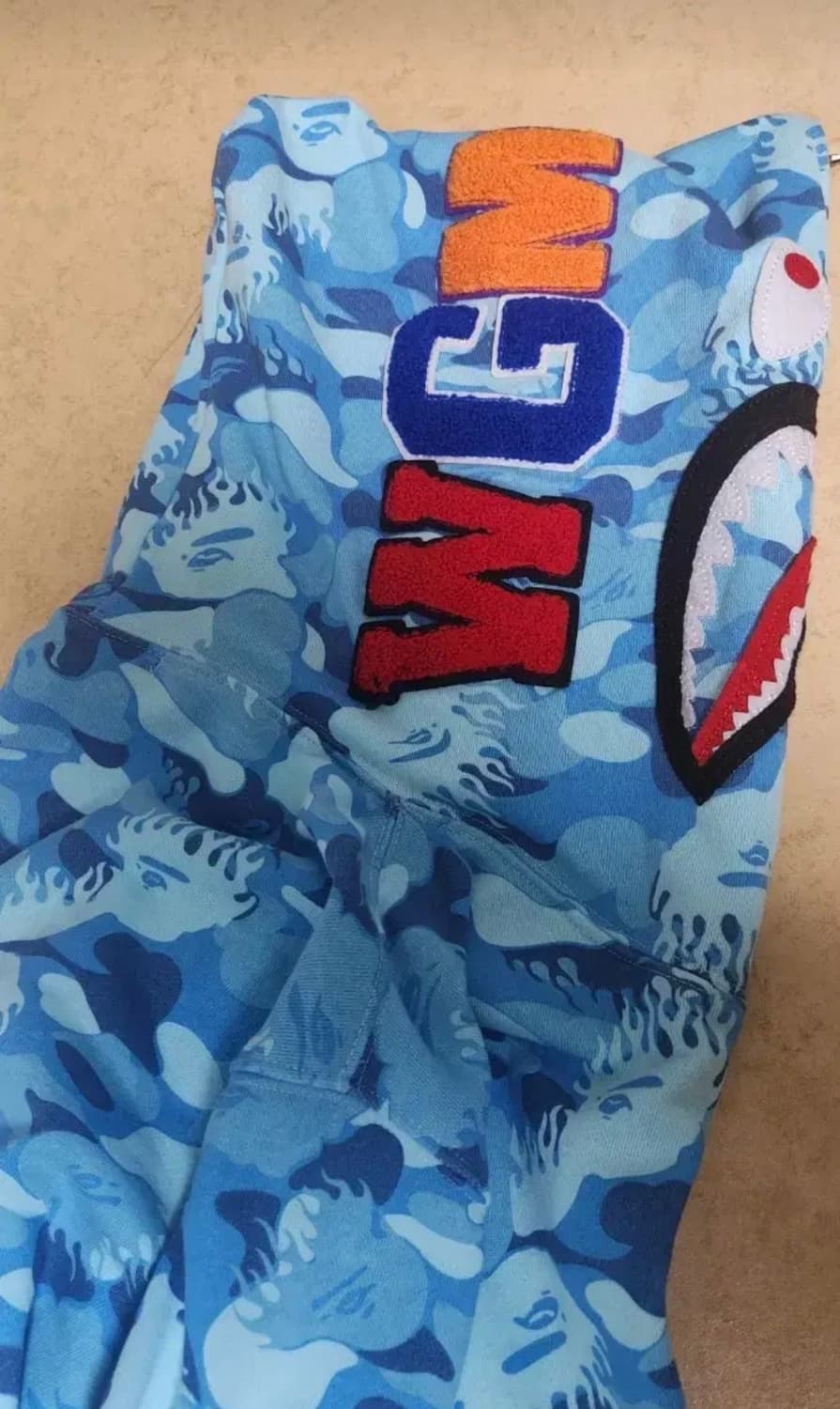 베이프 블루 카모 후드집업 새상품 상품이미지1