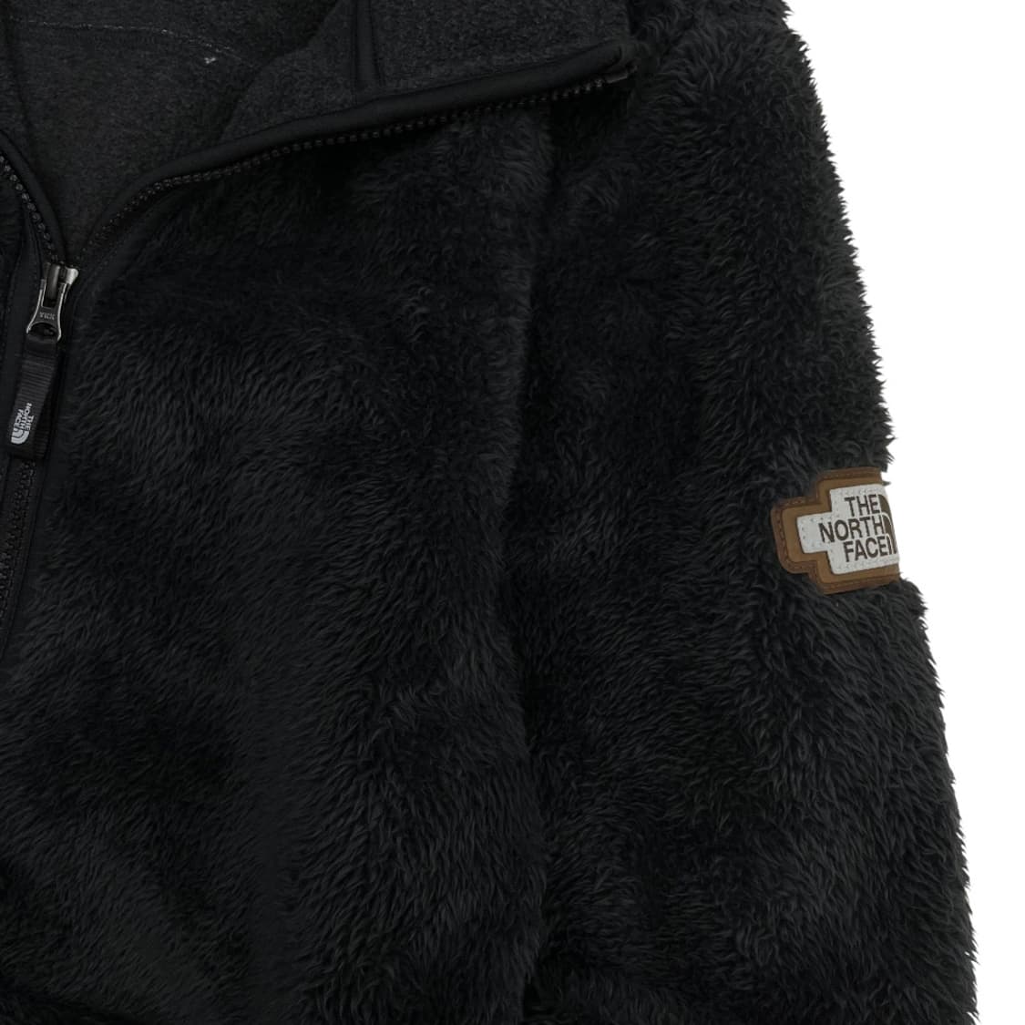 노스페이스 블랙 사이드로고 뽀글이 집업 100 상품이미지7