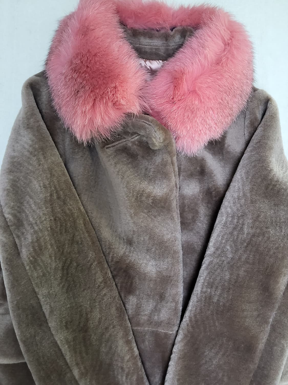 Furs 66 핑크폭스 무스탕 코트 S 상품이미지1