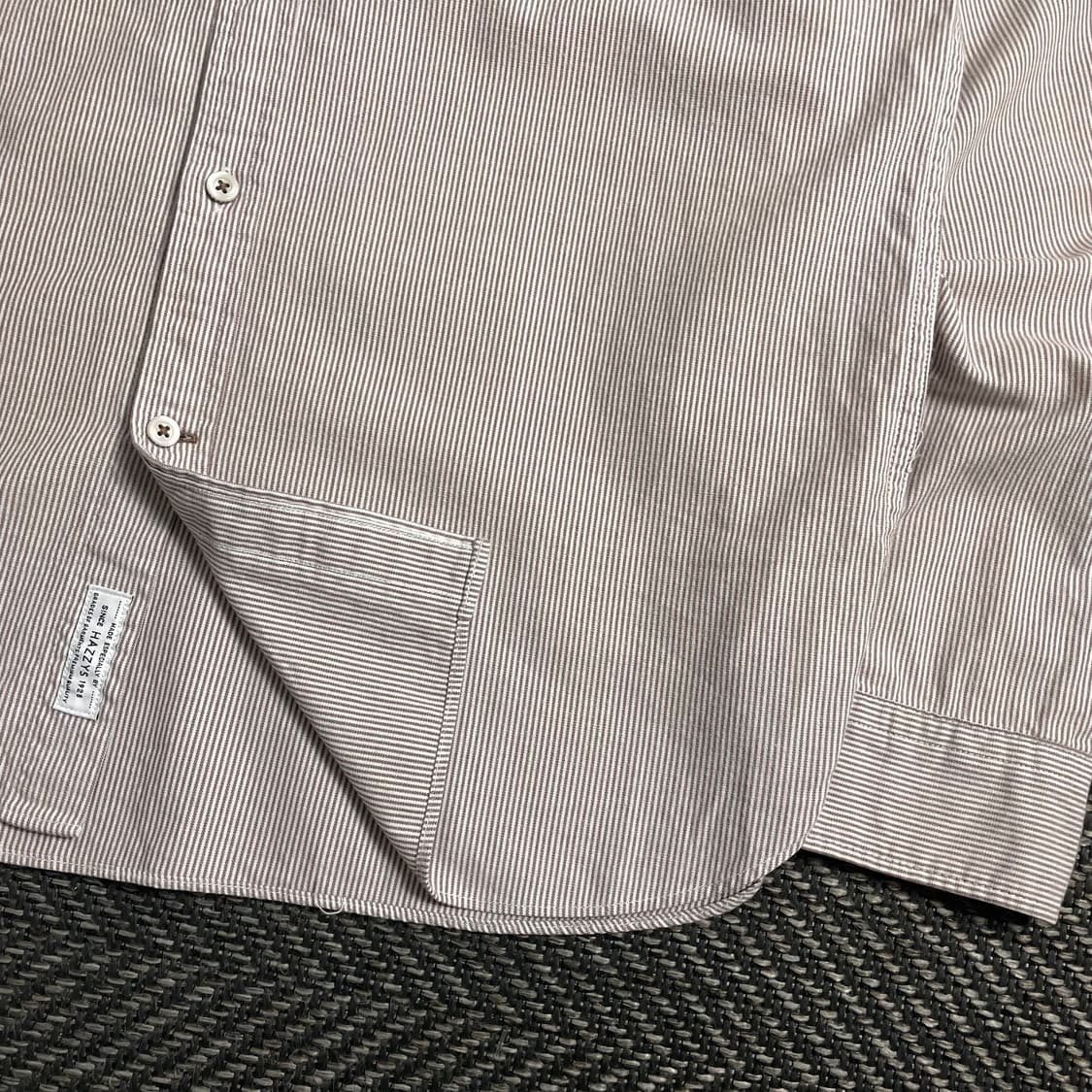 헤지스 자수로고 스트라이프 혼방 셔츠 y 5027 상품이미지3