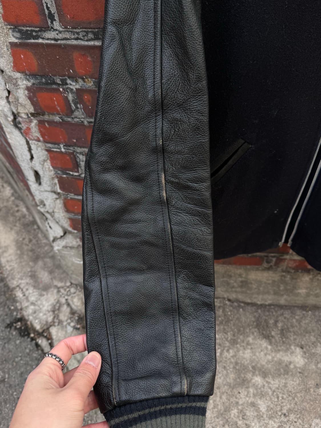 코엔 투웨이 울 레더 바시티 자켓  상품이미지7