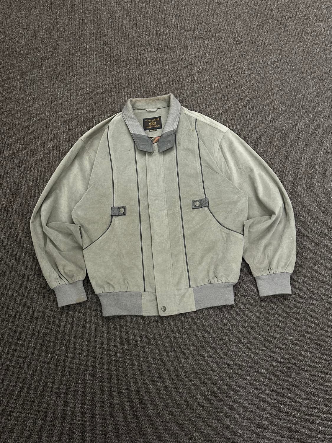 XL)Vintage Club 빈티지 벨벳 블루종 상품이미지1