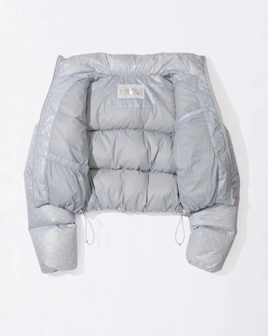 스컬프터 Polka Cropped Puffer 폴카도트 패딩 베이비블루 상품이미지2