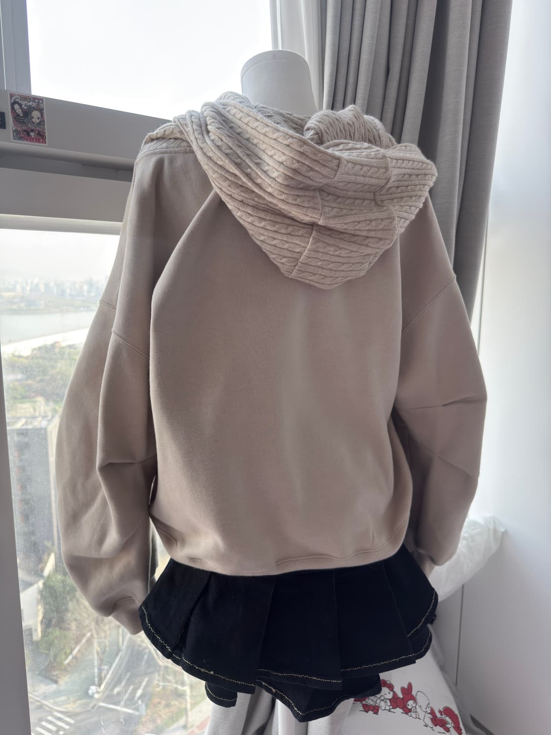 더티스 리본후디 베이지 상품이미지6