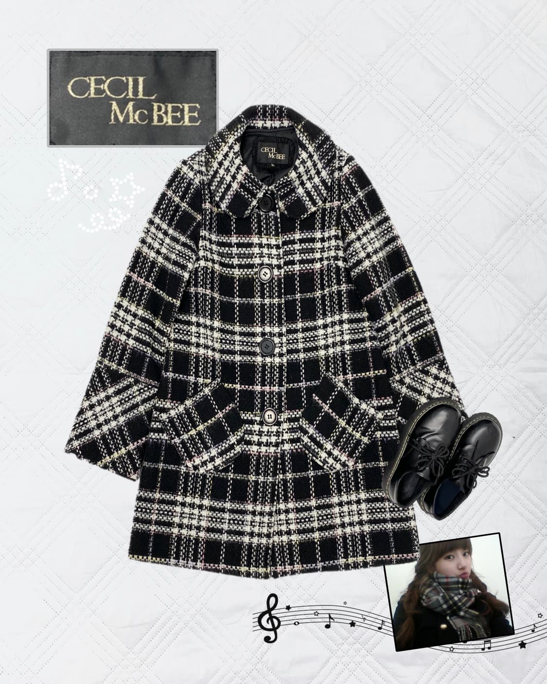 ꒰ঌ 세실맥비 도쿄걸 체크 코트 ໒꒱ 상품이미지1