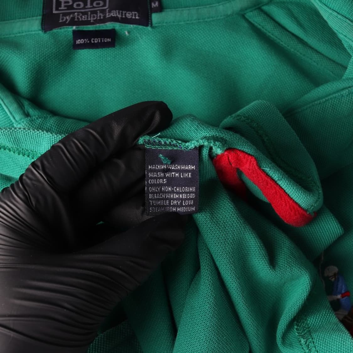 폴로 랄프로렌 트리플 포니 자수 그린 반팔 카라티 M 상품이미지6