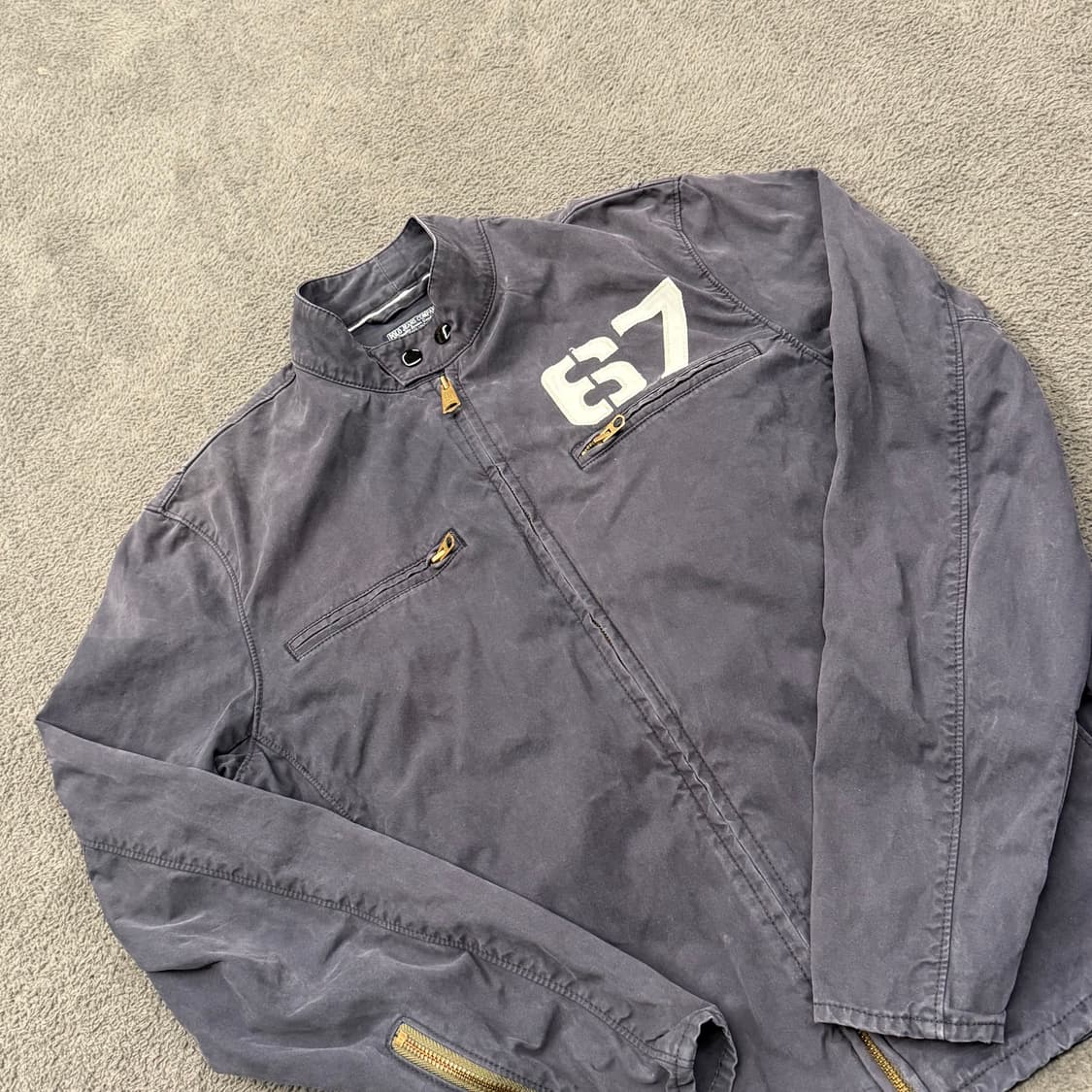 [정품/M] Polo Jeans 폴로진스 블랙 성조기 라이더 자켓 c1 상품이미지1