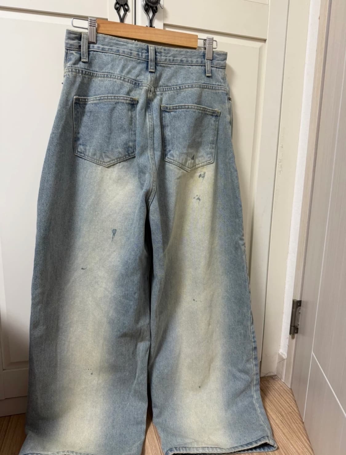 랑거 랑거 데미지 워싱 빈티지 데님 청바지 S 상품이미지5
