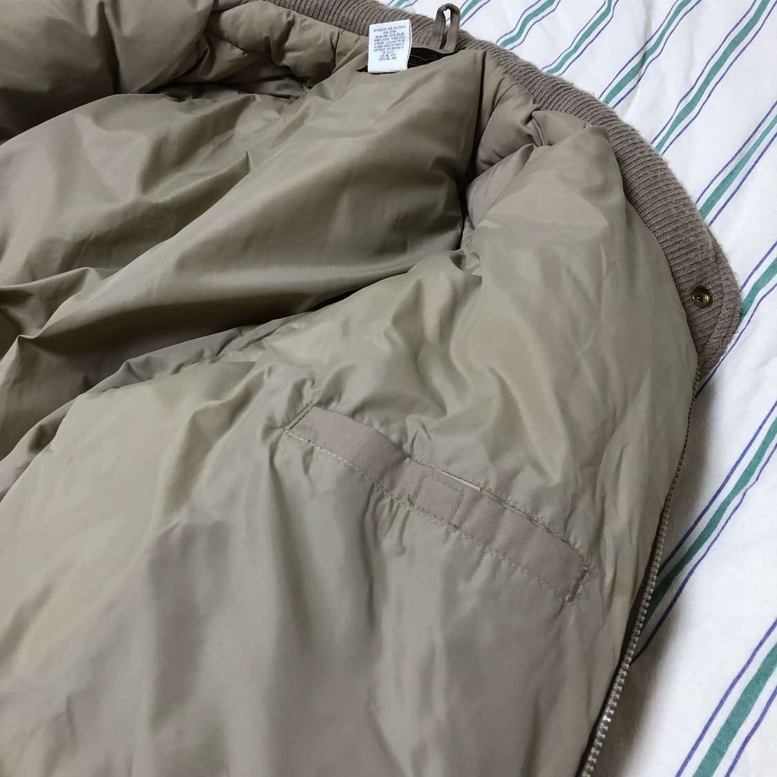 70s 에디바우어 헤비 구스 다운 패딩 봄버 XL 상품이미지7