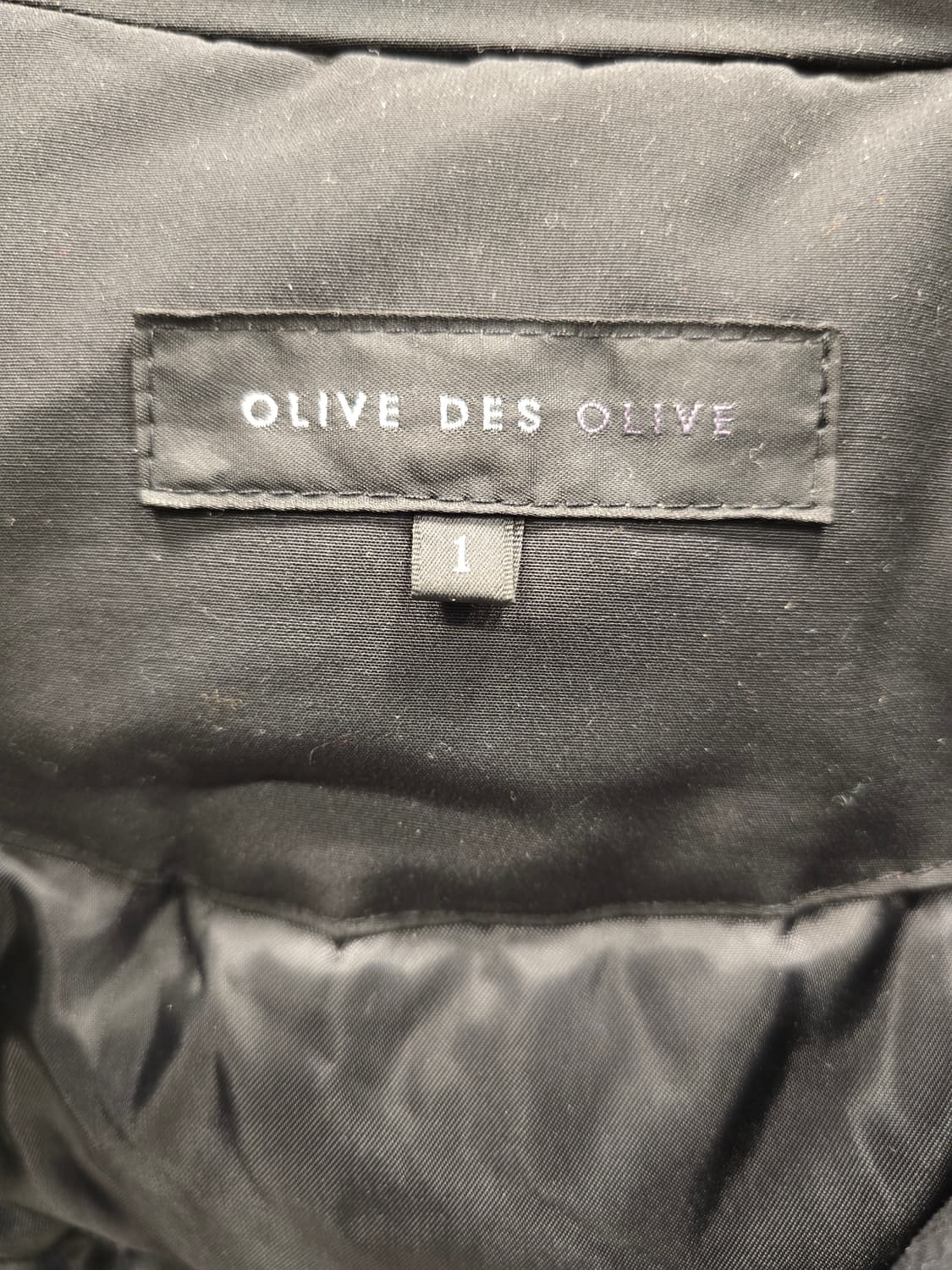 올리브데올리브 검정색 후드 다운패딩 점퍼 허리 스트링 S~M 상품이미지8