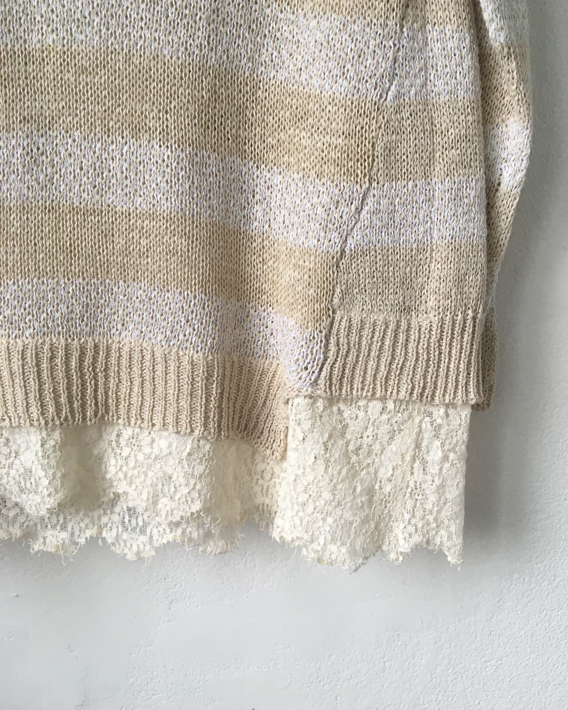 Crochet layered stripe knit 상품이미지3