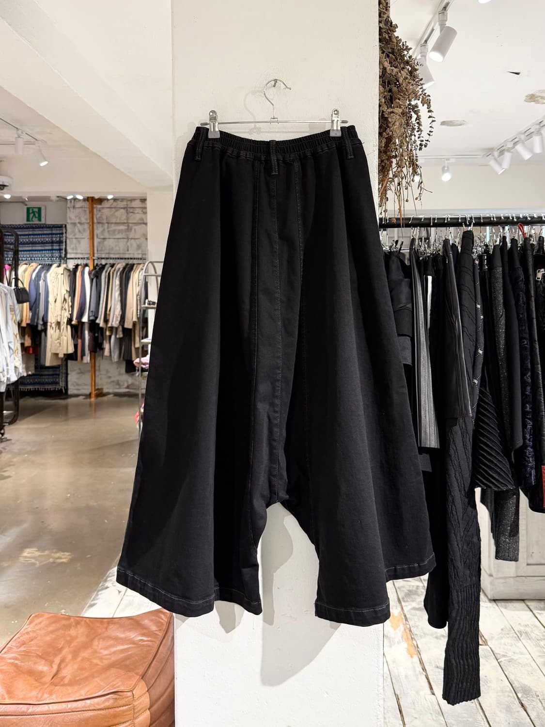 주카 블랙 와이드 사루엘 코튼 팬츠 상품이미지4