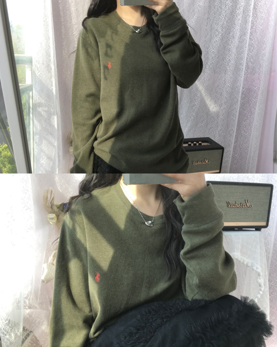 Polo khaki waffle long sleeve 상품이미지2