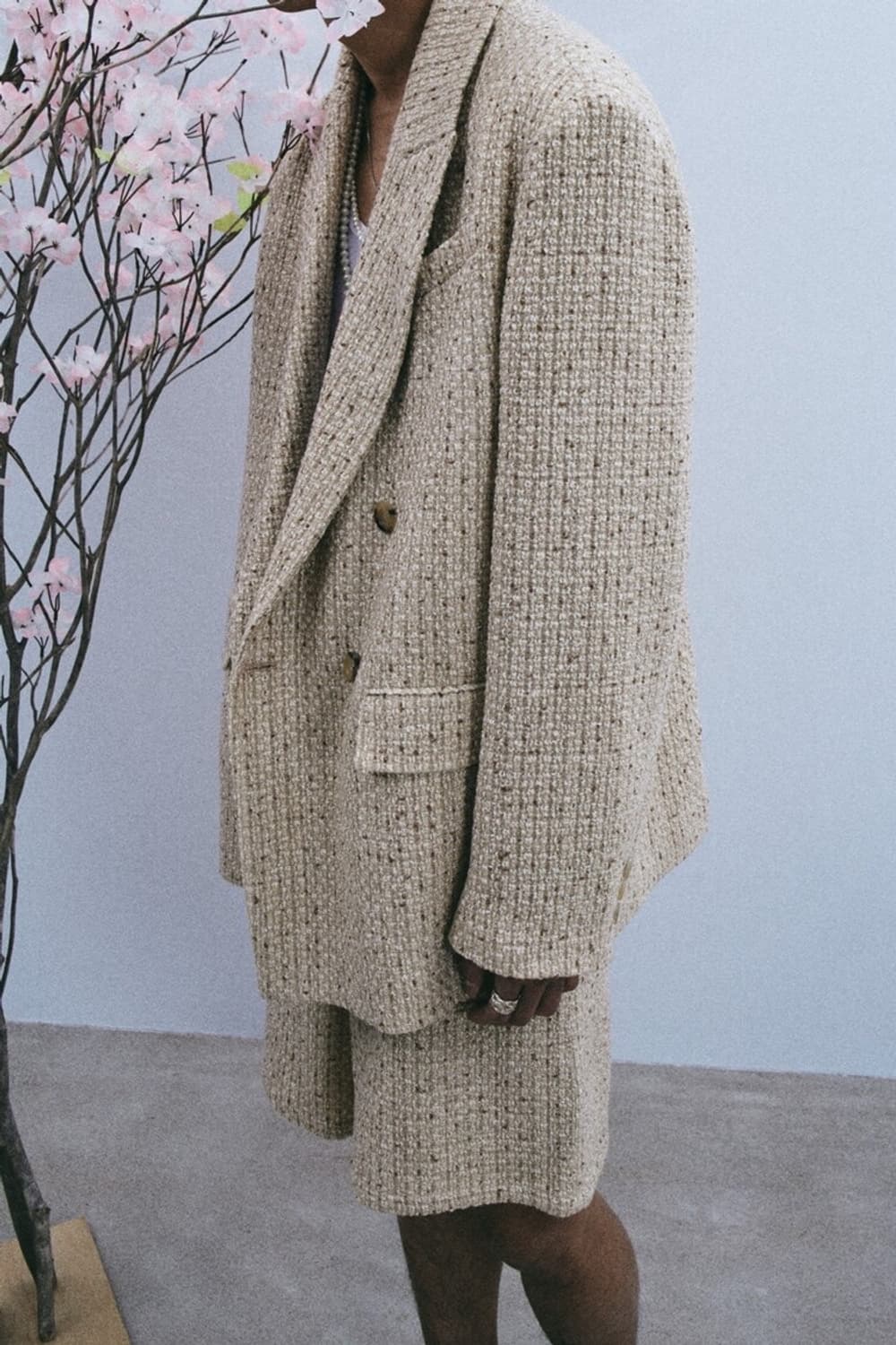 Crushagain 트위드 블레이저 상품이미지2