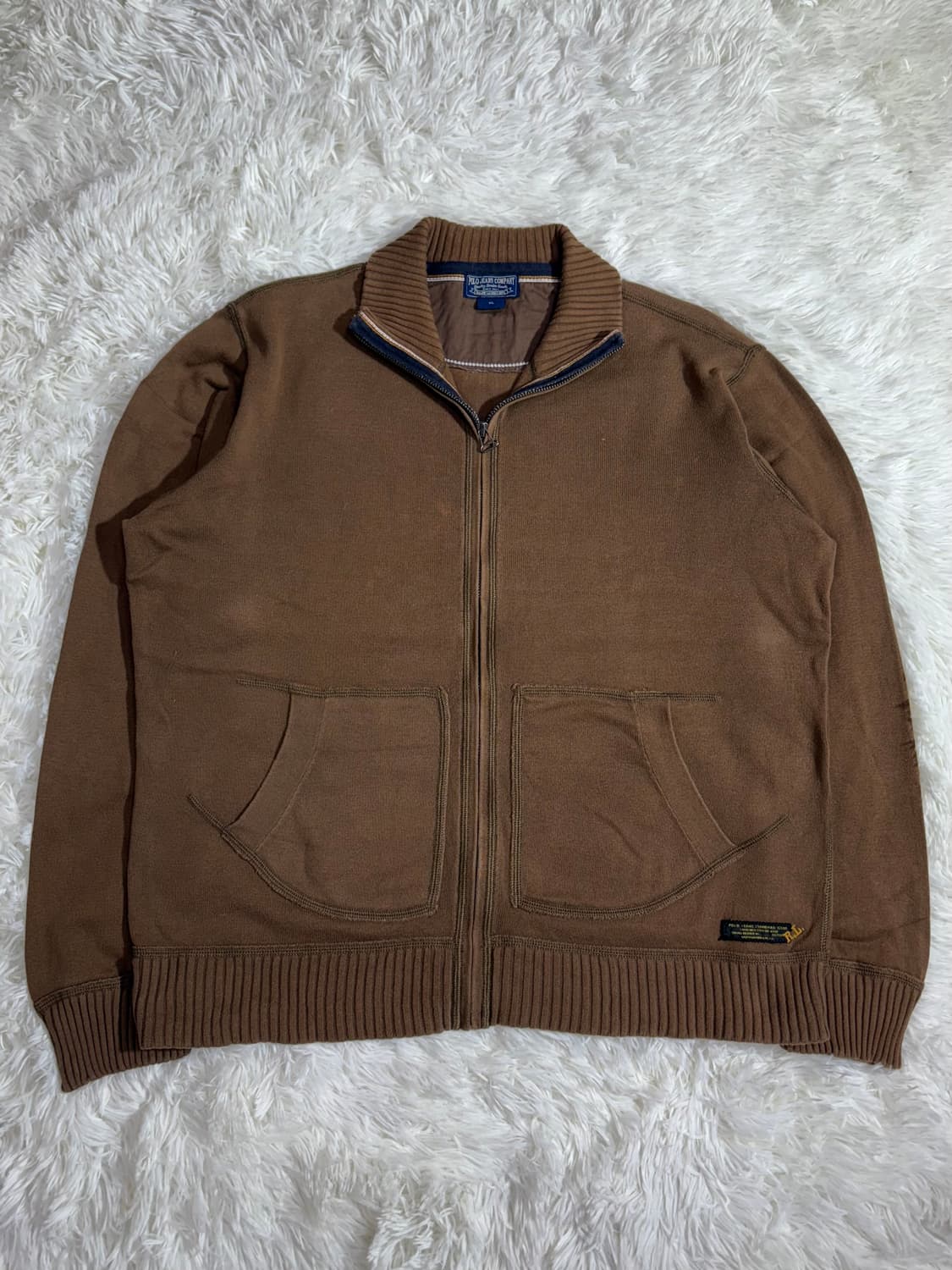 폴로 진스 컴퍼니 브라운 니트집업  상품이미지2