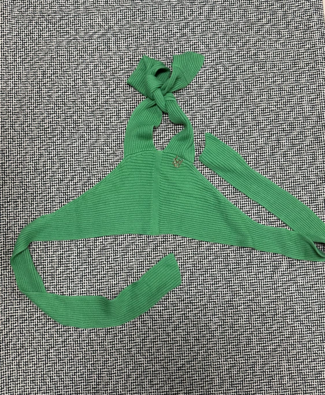 Lyn around green knitted halterneck top 상품이미지1