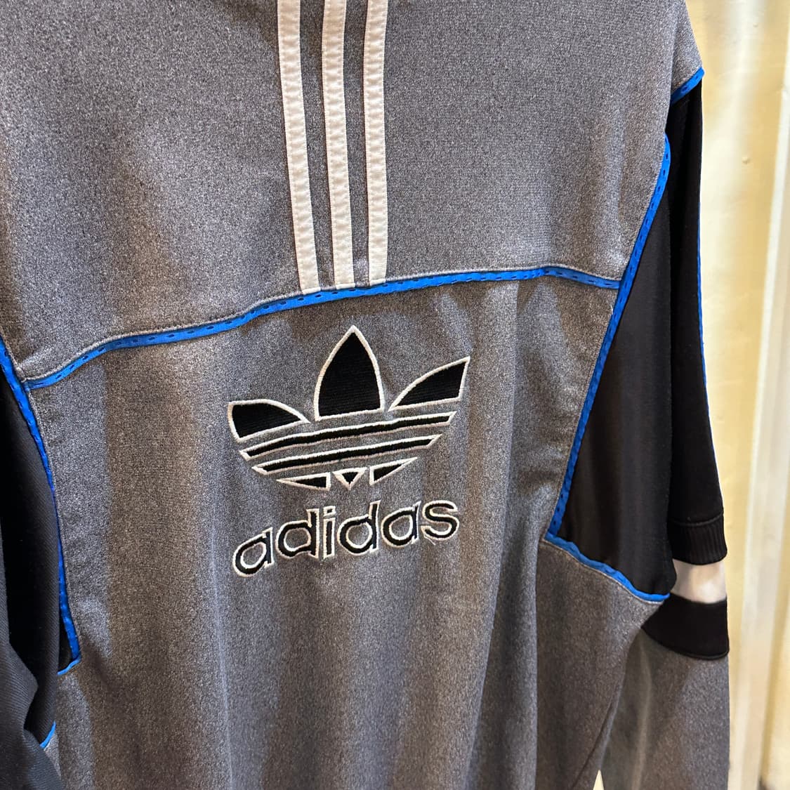 아디다스 올드스쿨 삼선 배색 집업 S 상품이미지5