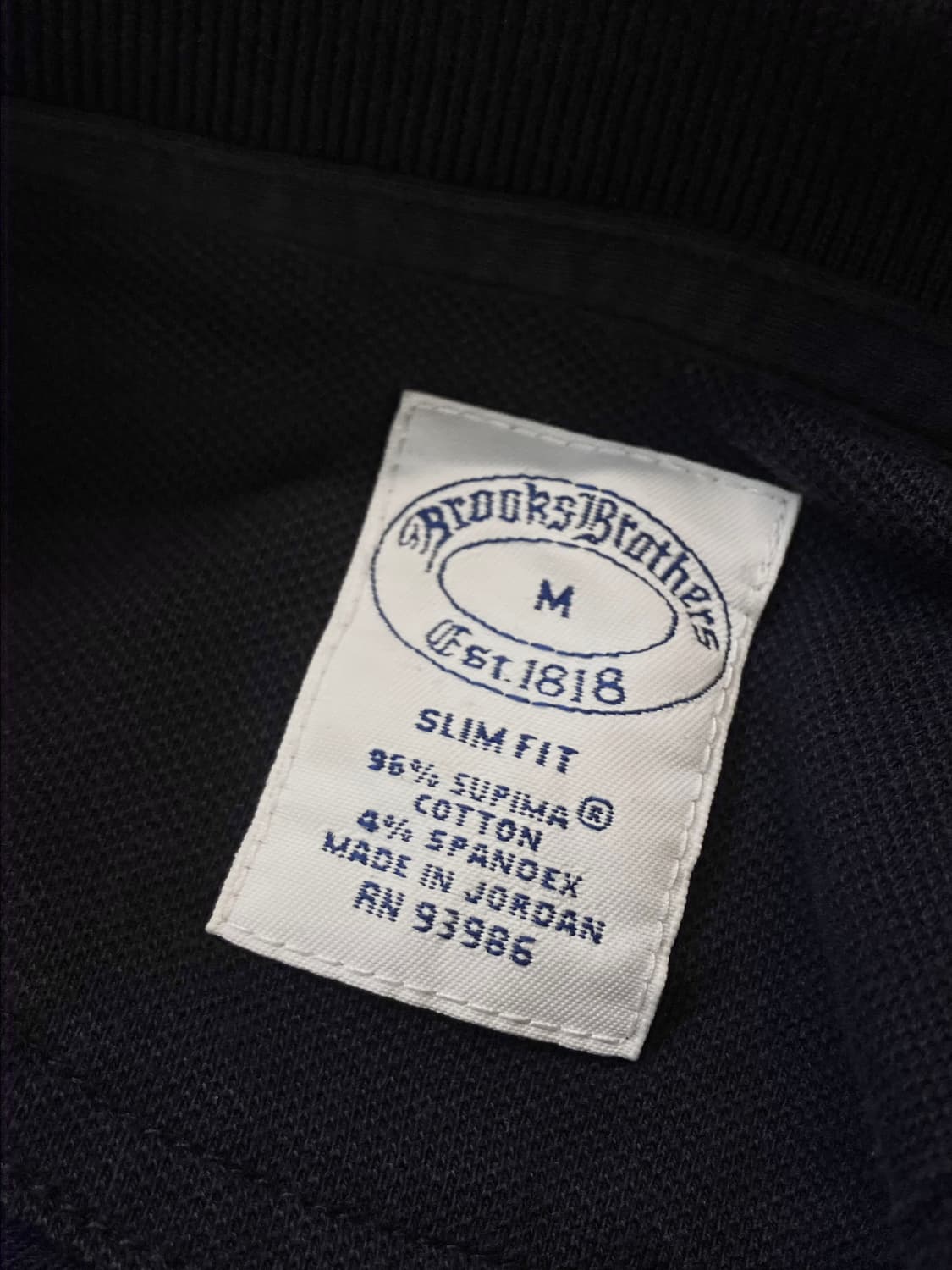 브룩스 브라더스 카라 반팔 티셔츠 딥네이비 블랙 M  #csz3295 상품이미지5