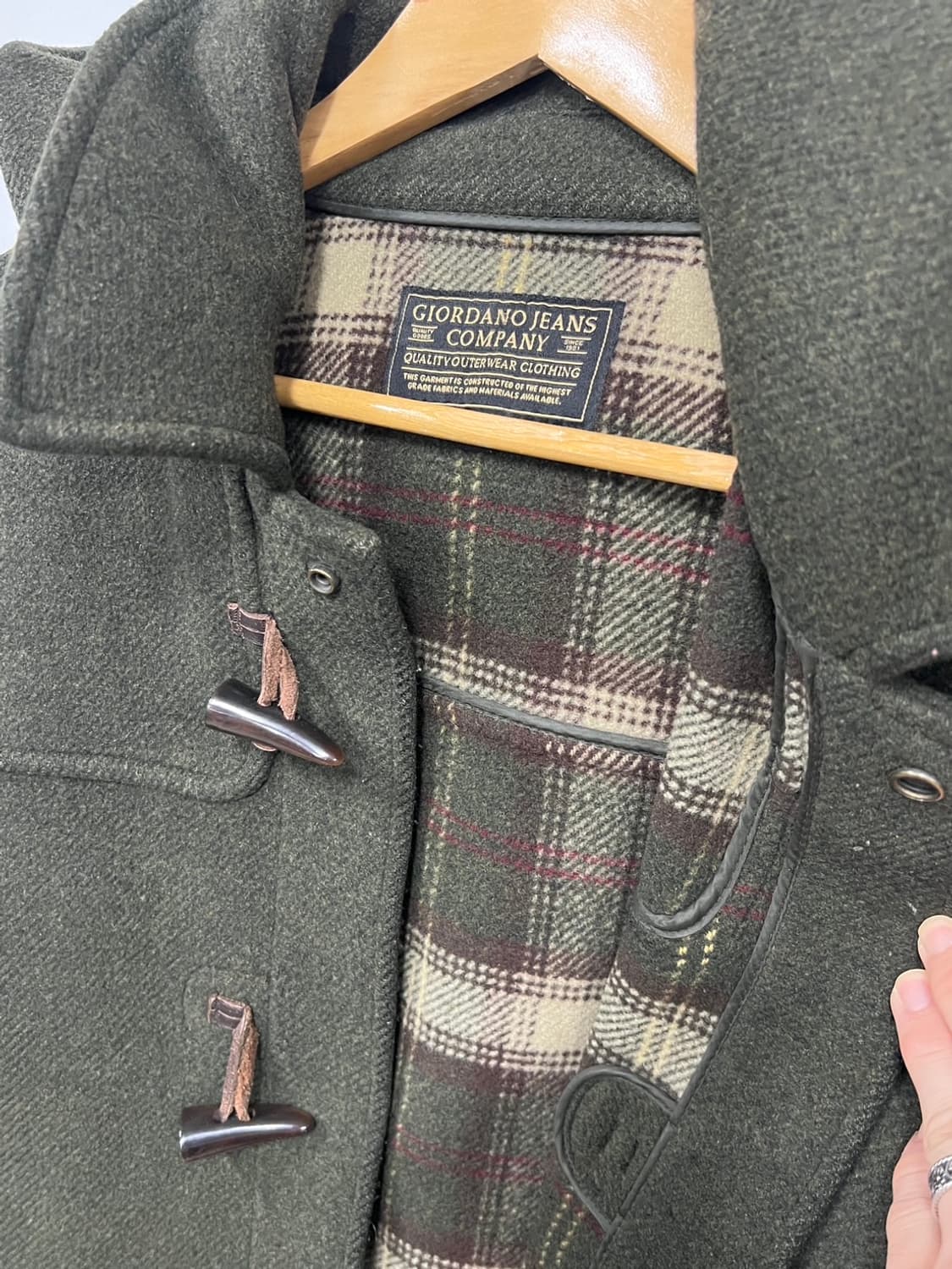 지오다노 진스 카키 더플코트 떡볶이코트 상품이미지3