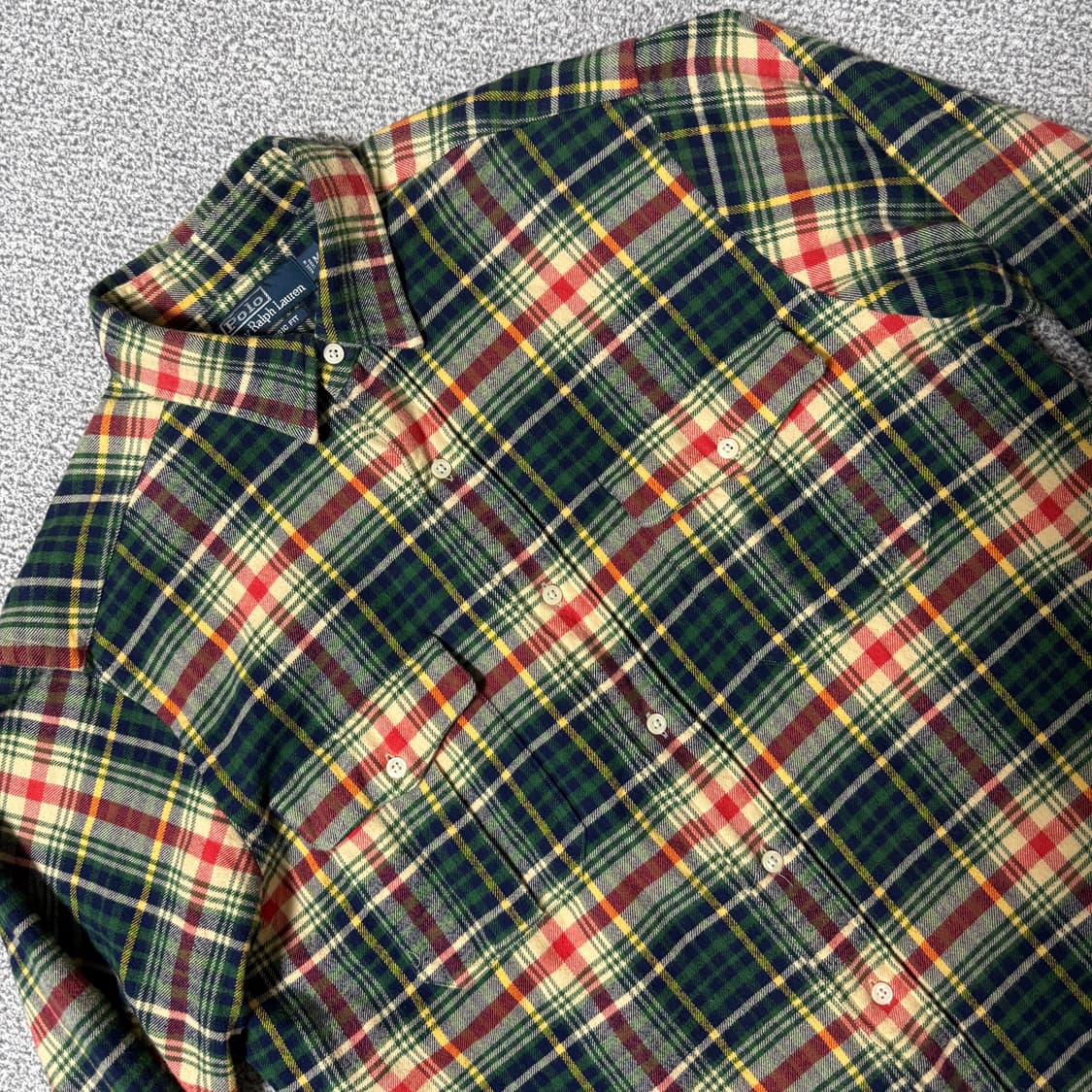 폴로 랄프로렌 체크 셔츠 남성용 M 상품이미지3