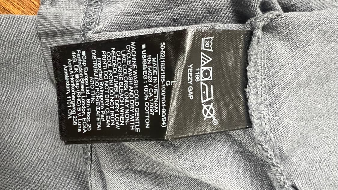 (새상품)이지갭 롱슬리브 티셔츠 다크그레이 L 상품이미지8