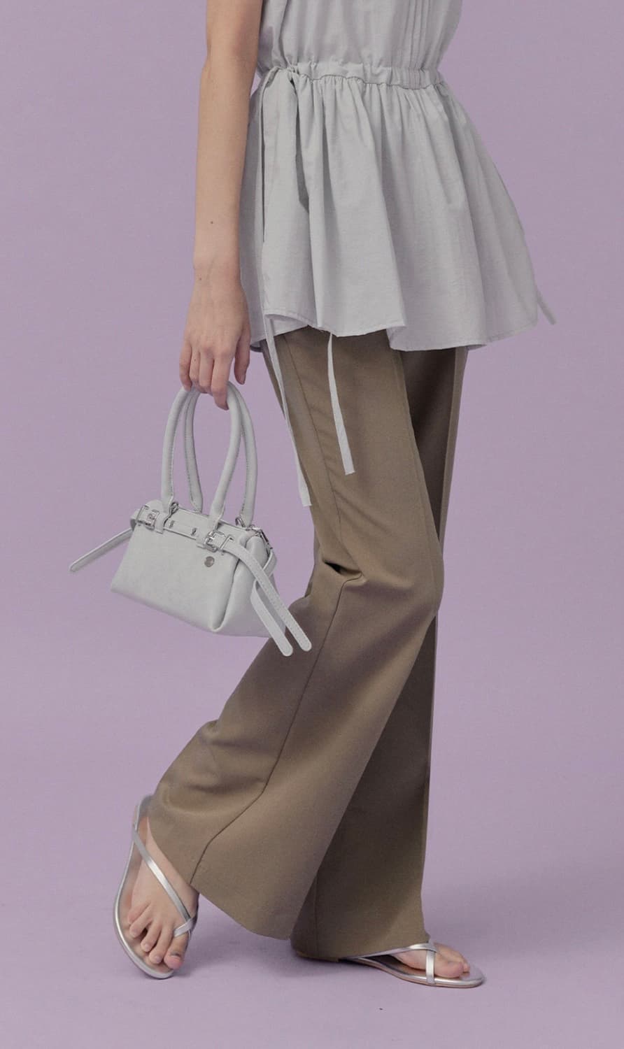 윈터 레직기 카키 슬랙스 상품이미지1