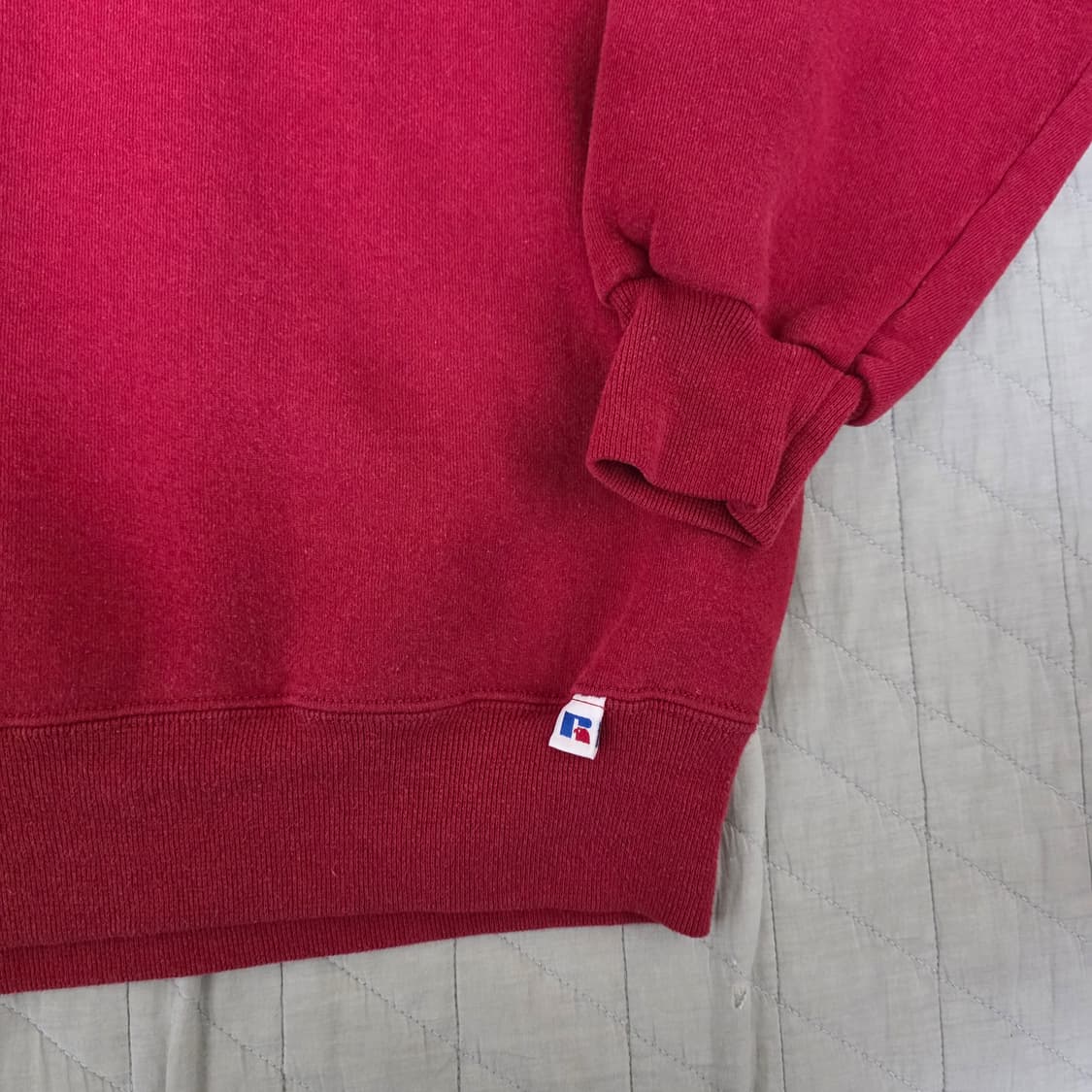 [XL] 90s 빈티지 러셀 레드 라이트 페이드 맨투맨 스웻 상품이미지2