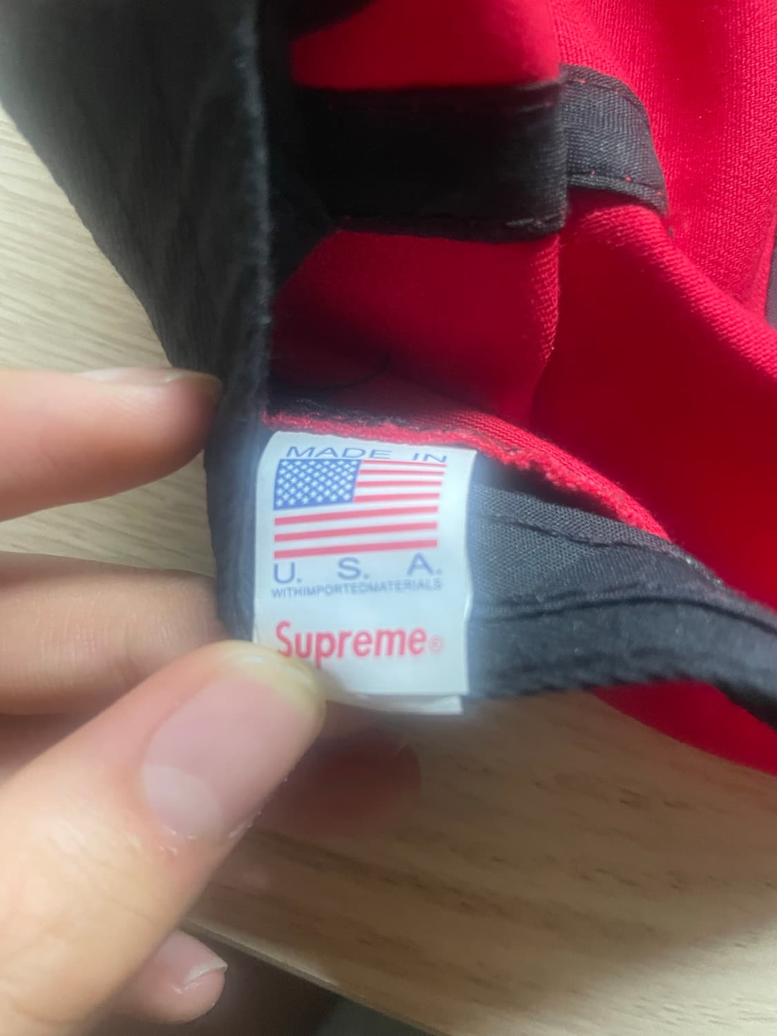 슈프림 레드 캠프캡 상품이미지3