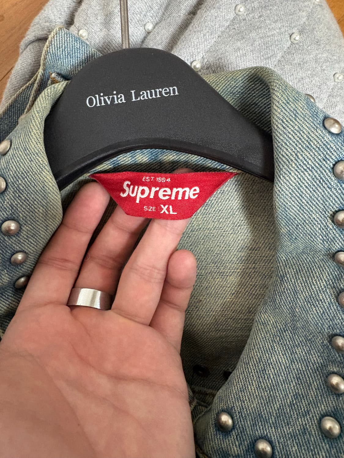 슈프림 17ss 연청 스터드 트러커 상품이미지9