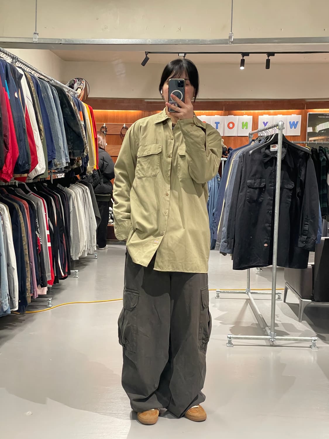 디키즈 워크 셔츠(카키베이지)   상품이미지3