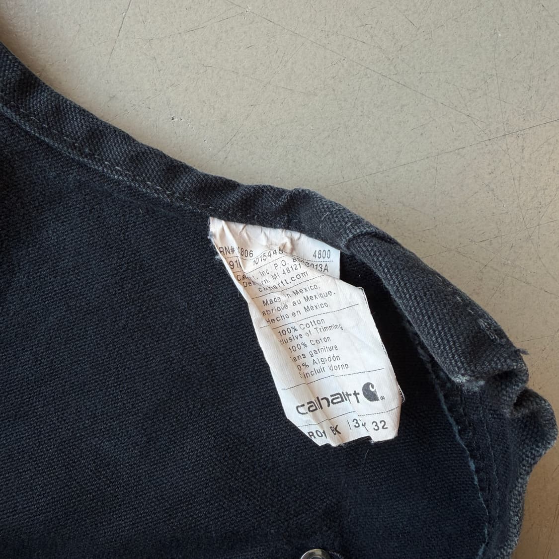 칼하트 덕 캔버스 더블니 오버롤 상품이미지7