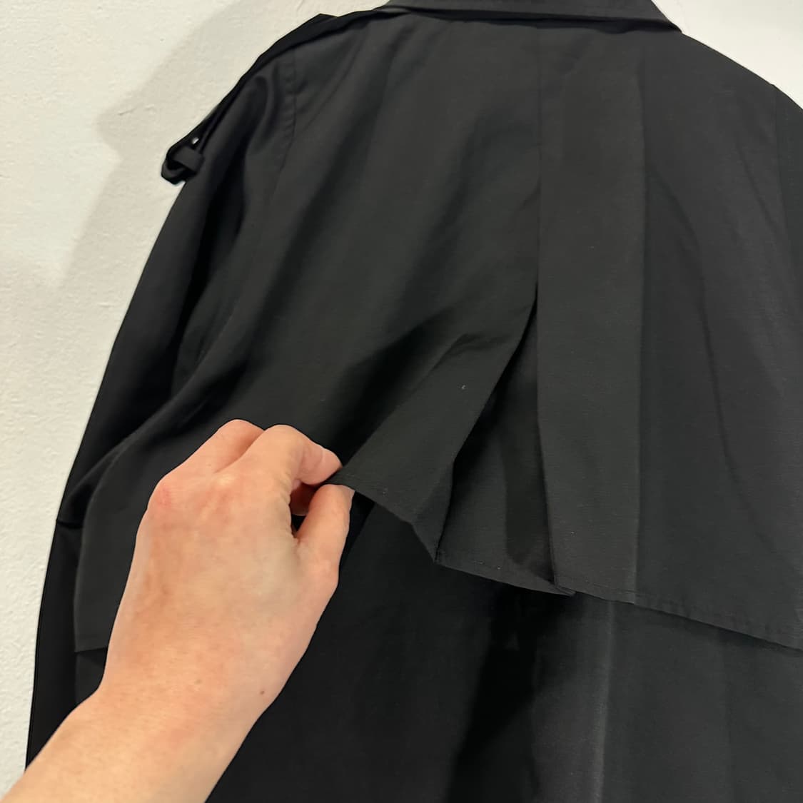 우먼FREE 닉앤니콜 블랙 오버사이즈 더블 트렌치코트 상품이미지7