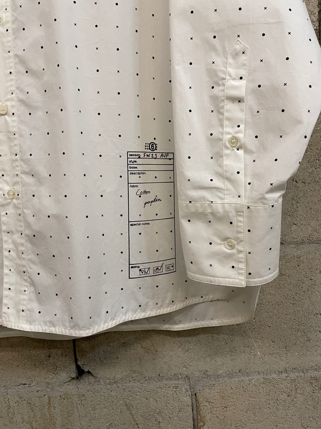 MM6 메종 마르지엘라 도트 프린트 셔츠  상품이미지2