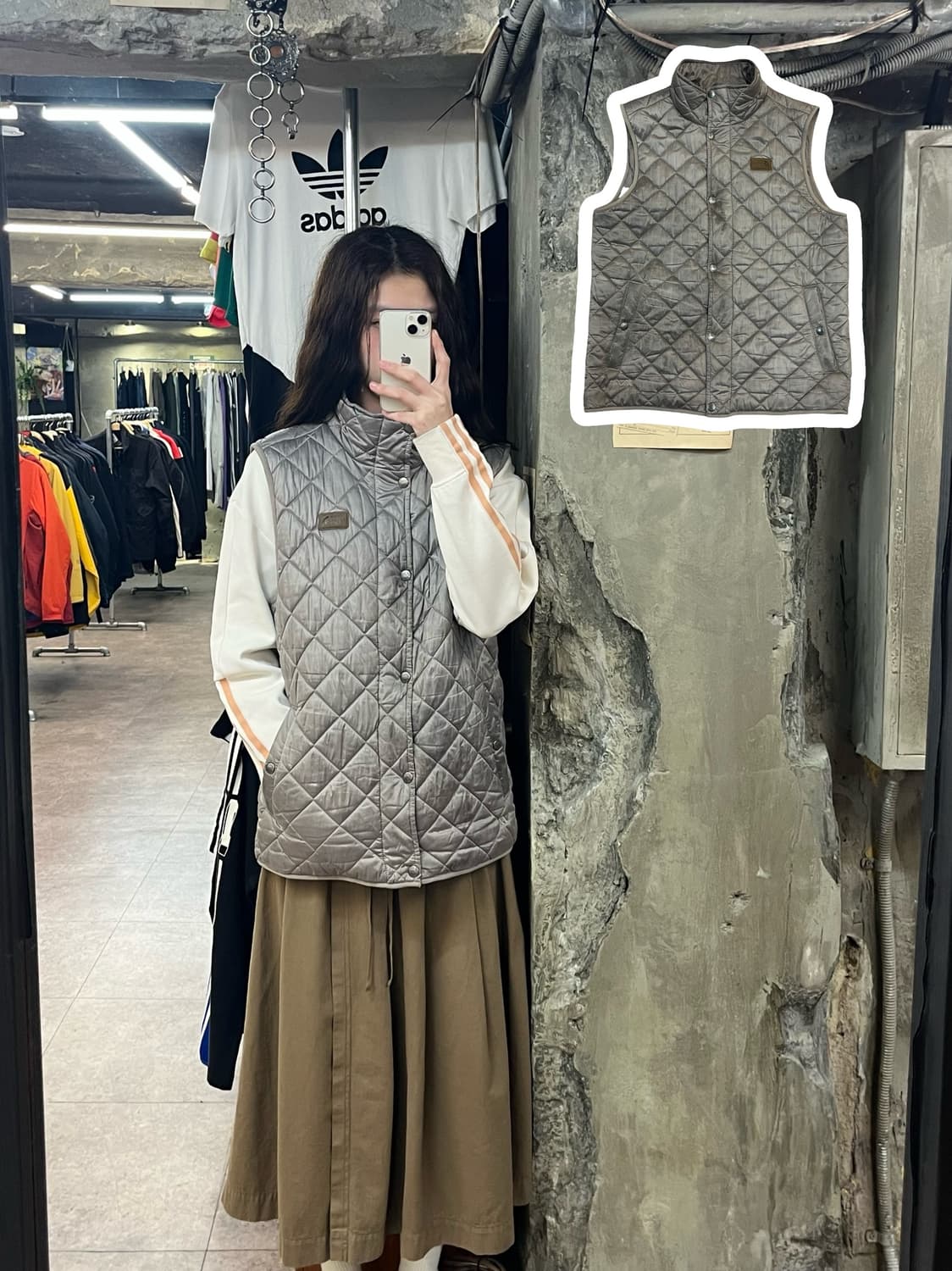 노스페이스 퀄팅 베스트 그레이 100(L) #csz2134 상품이미지1