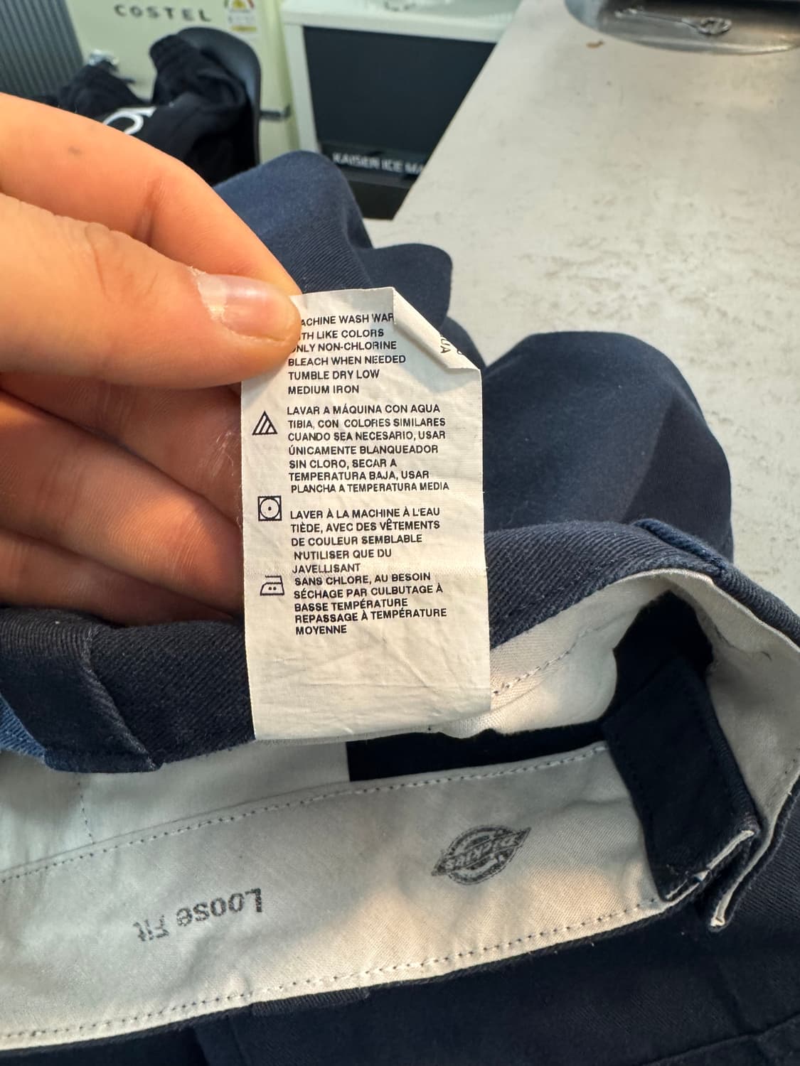 디키즈 더블니 루즈핏 워크 팬츠 네이비 34x30 상품이미지6