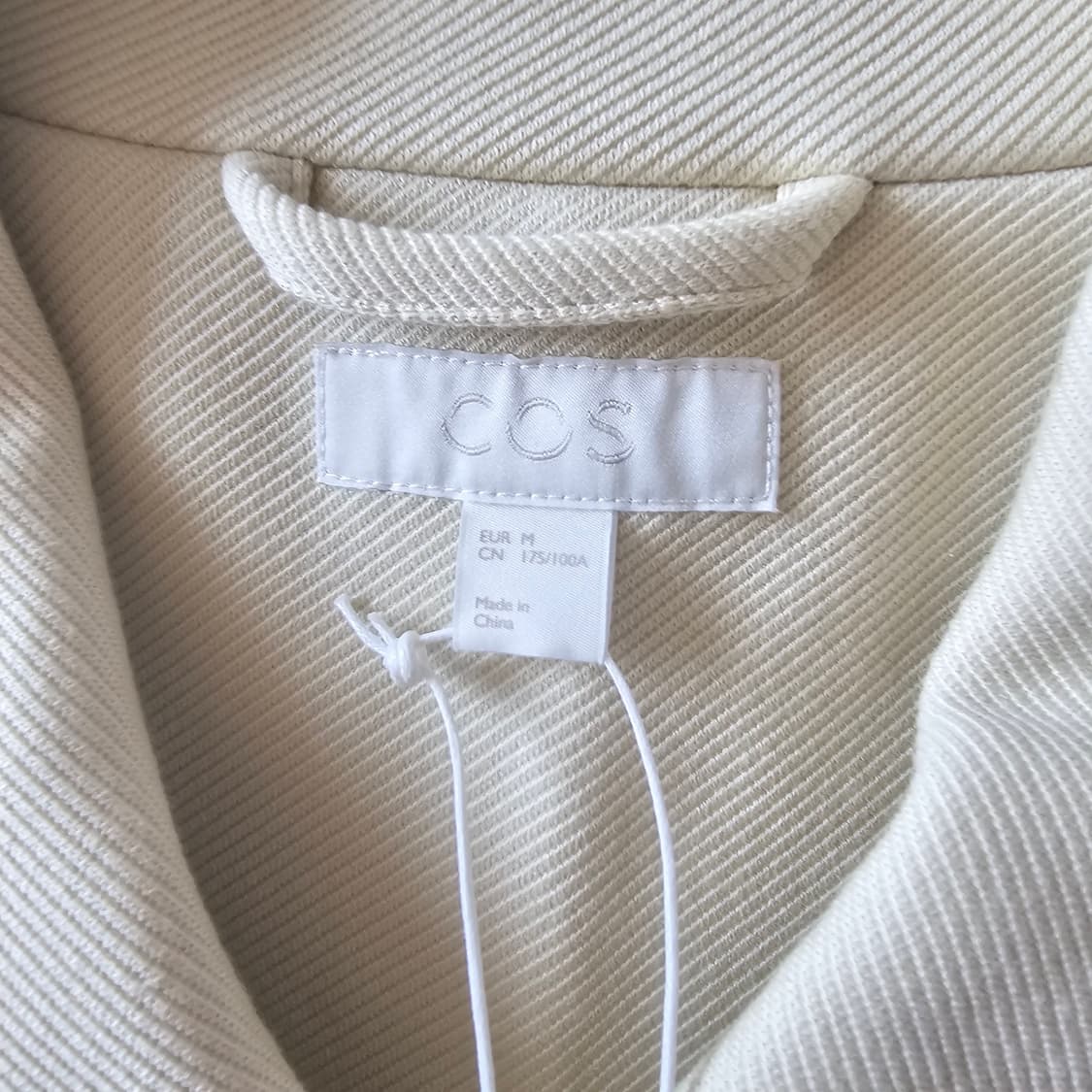 M 95 새제품 COS 코스 트윌 자켓 아이보리 간절기 외투 남자 상품이미지7