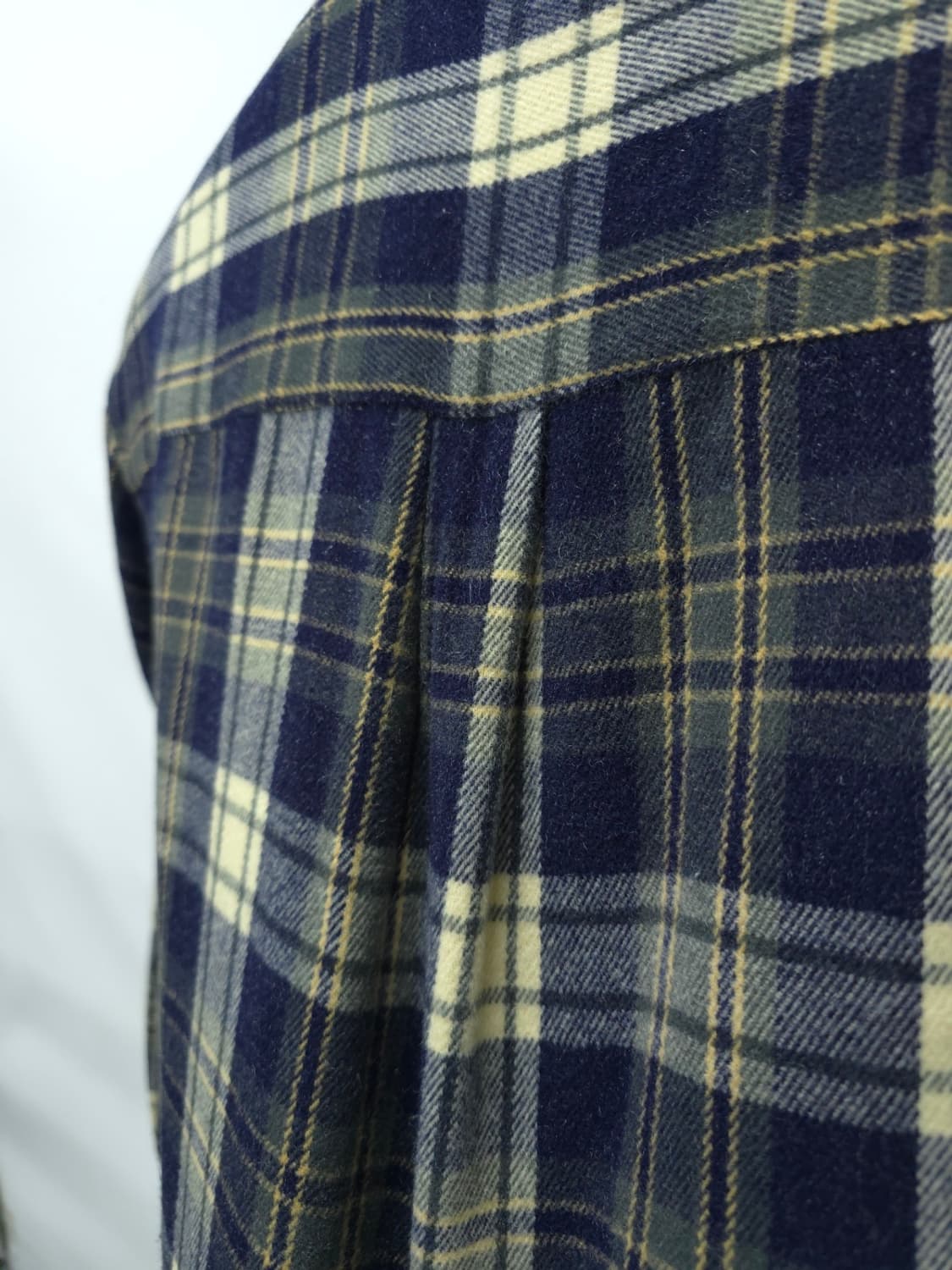에드윈 남성 네이비 옐로우 체크 모직 셔츠 상품이미지9