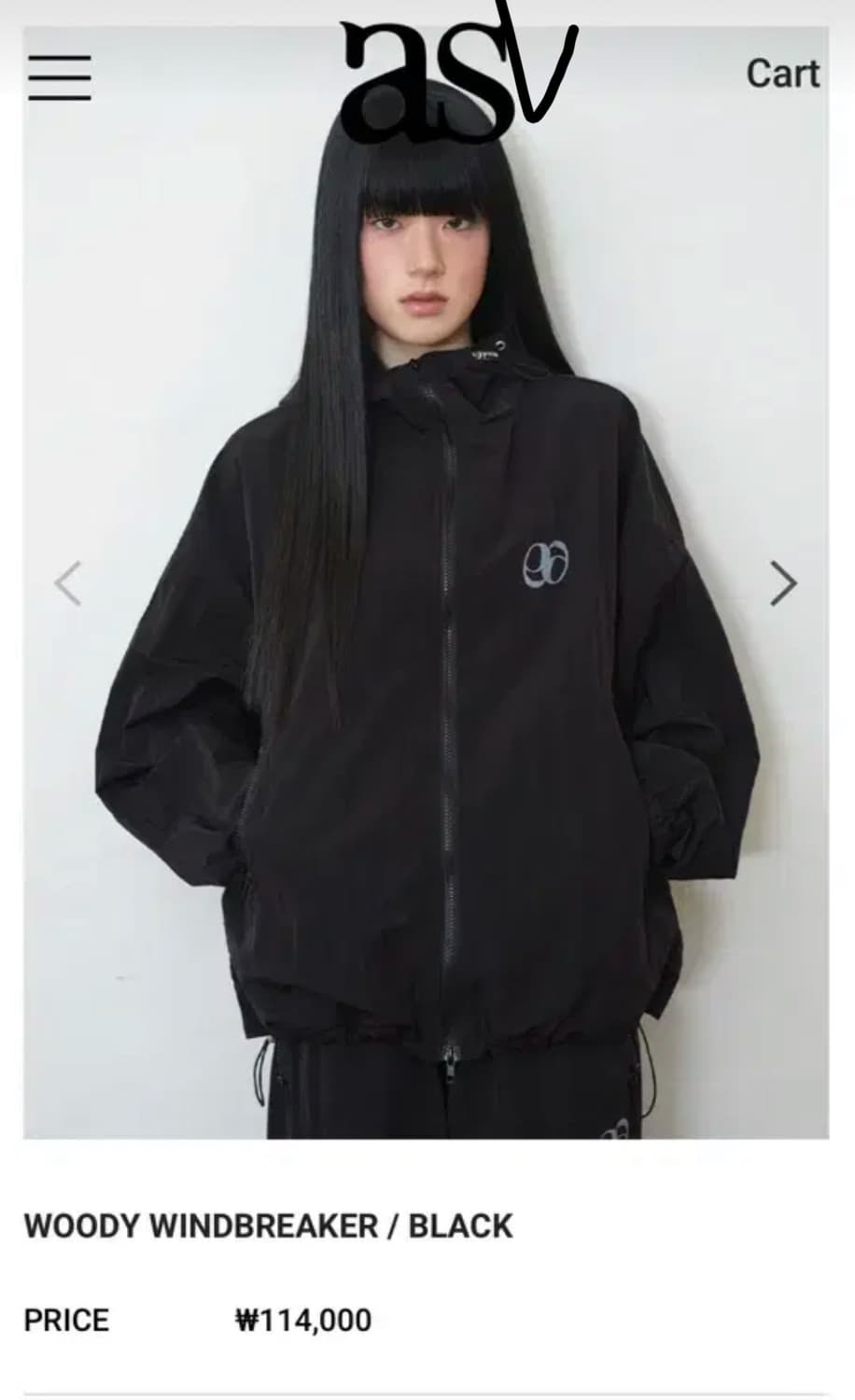 (미개봉) 애즈온 우디 윈드브레이커 블랙 상품이미지1