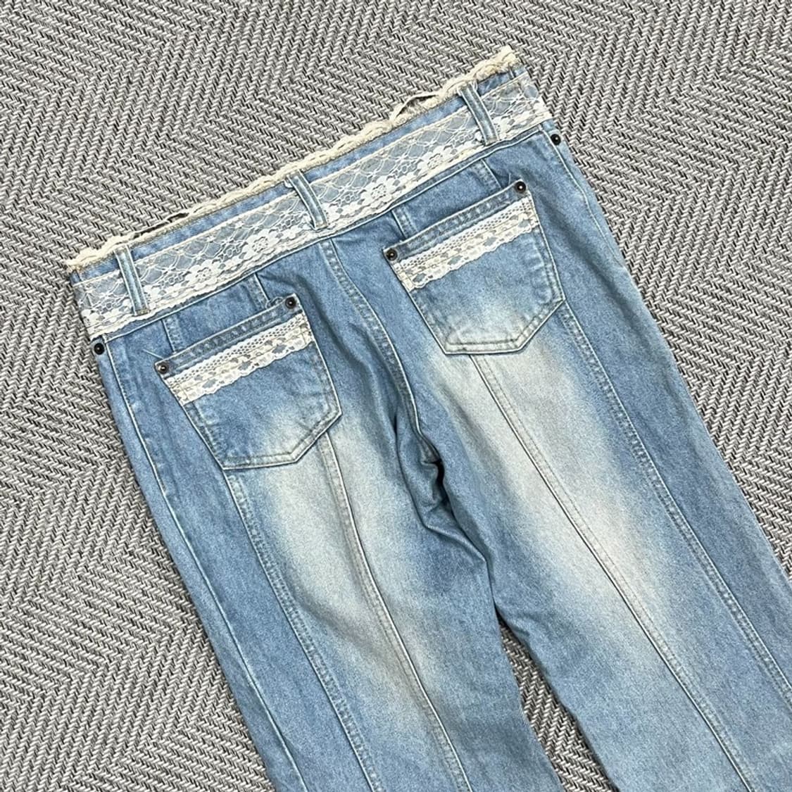 카멜리아 레이스 로우라이즈 데님팬츠 v0969  상품이미지4