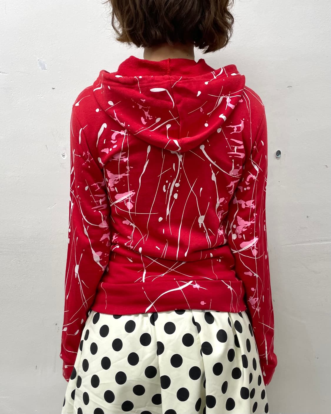 Pink Painting Red Hooded Zip-Up 상품이미지3