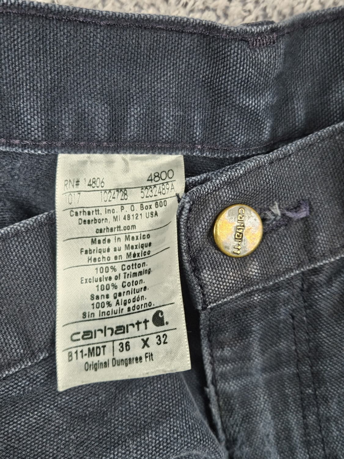 칼하트 캔버스 리페어 카펜터 워크팬츠 ( 36 X 32 ) / 9979 상품이미지9